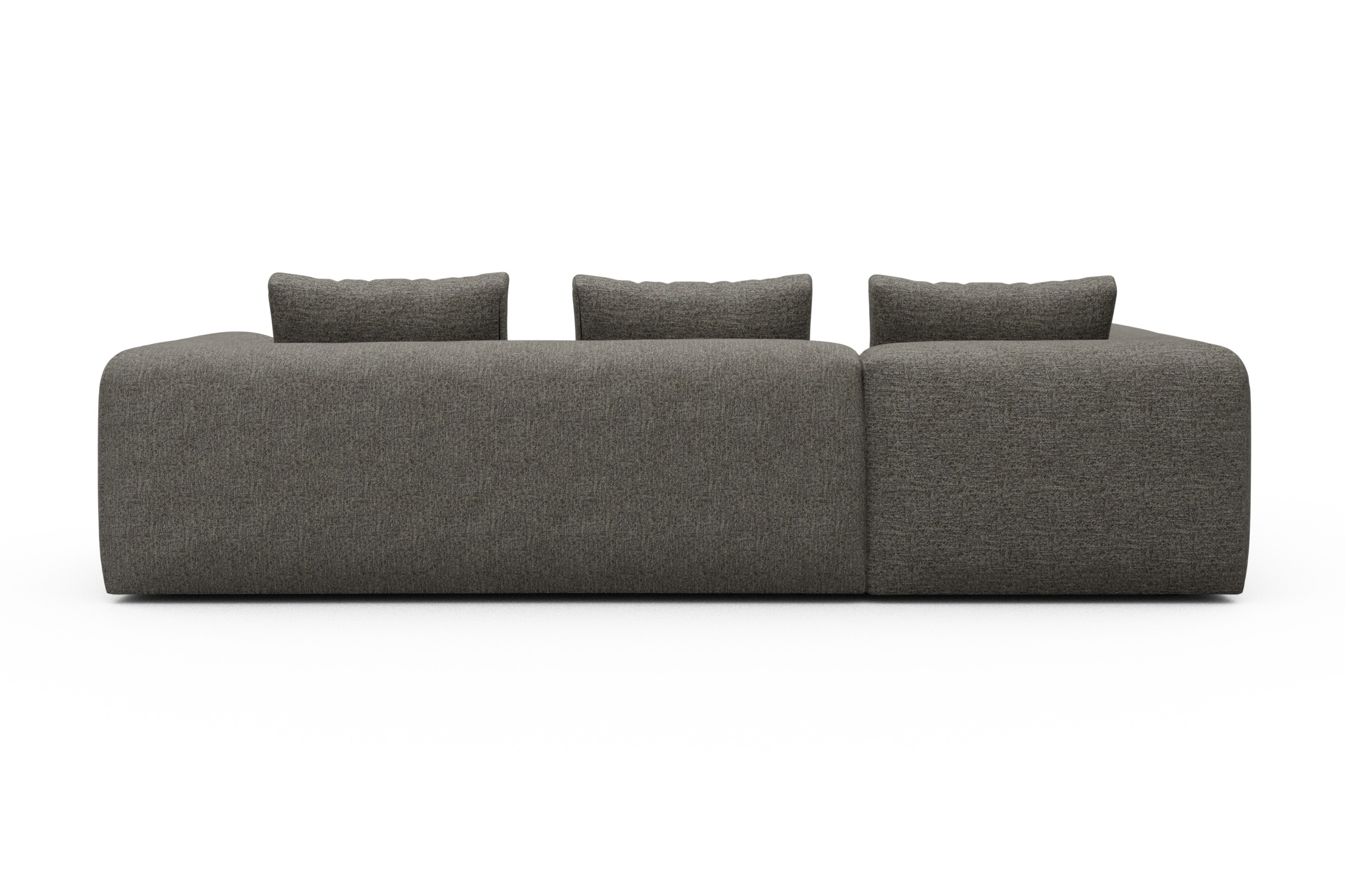 Ecksofa Fred 2x 2,5-Sitzer links offen Carreno-Sepie-Brown