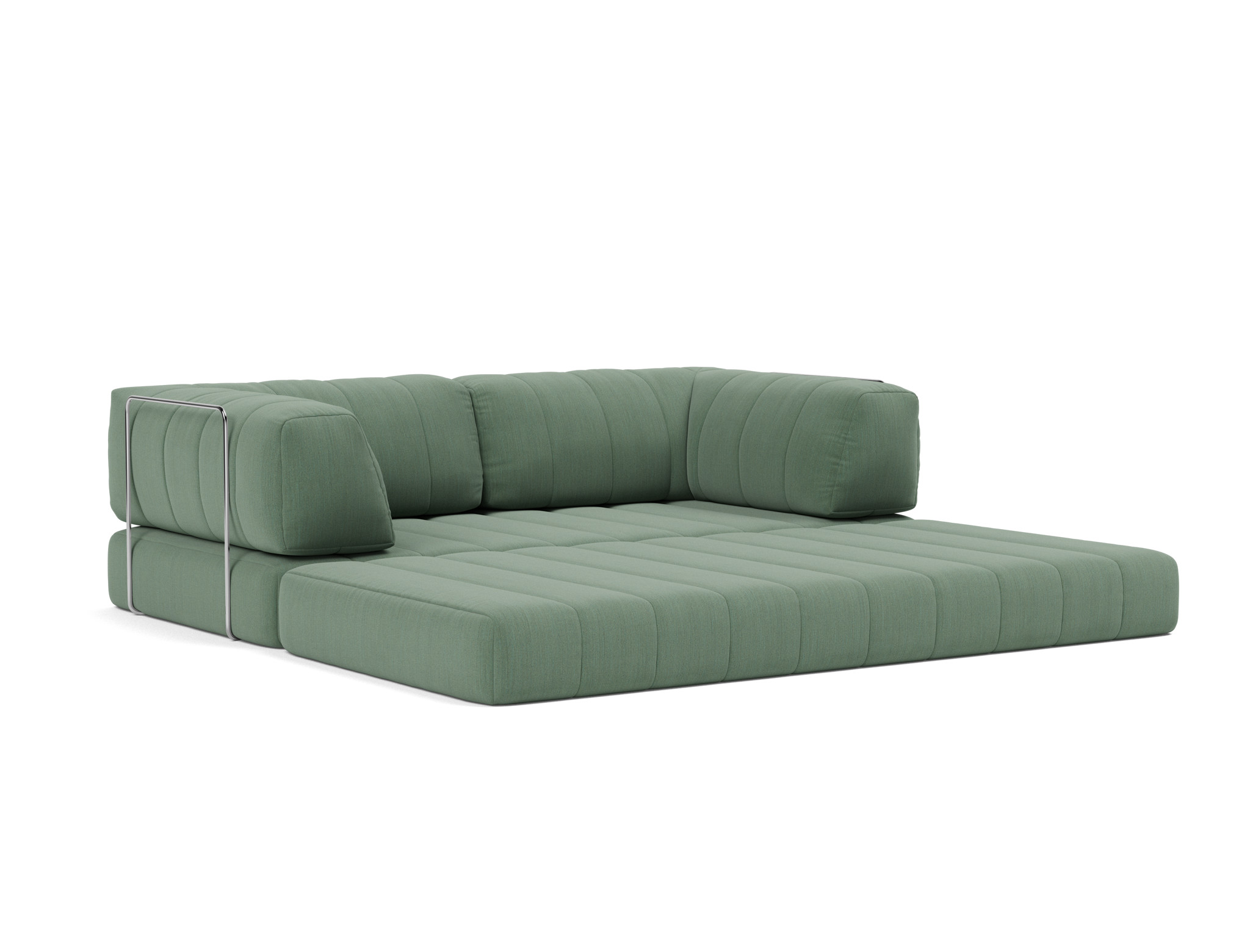 Schlafsofa CozyPad mit Armlehnen Flachgewebe Elegance 518-Green