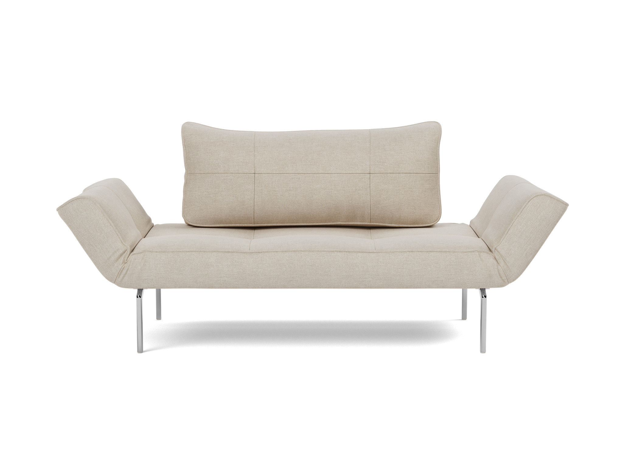 Tagesbett Zeal Flachgewebe Phobos 586-Latte Beine Straw Aluminium