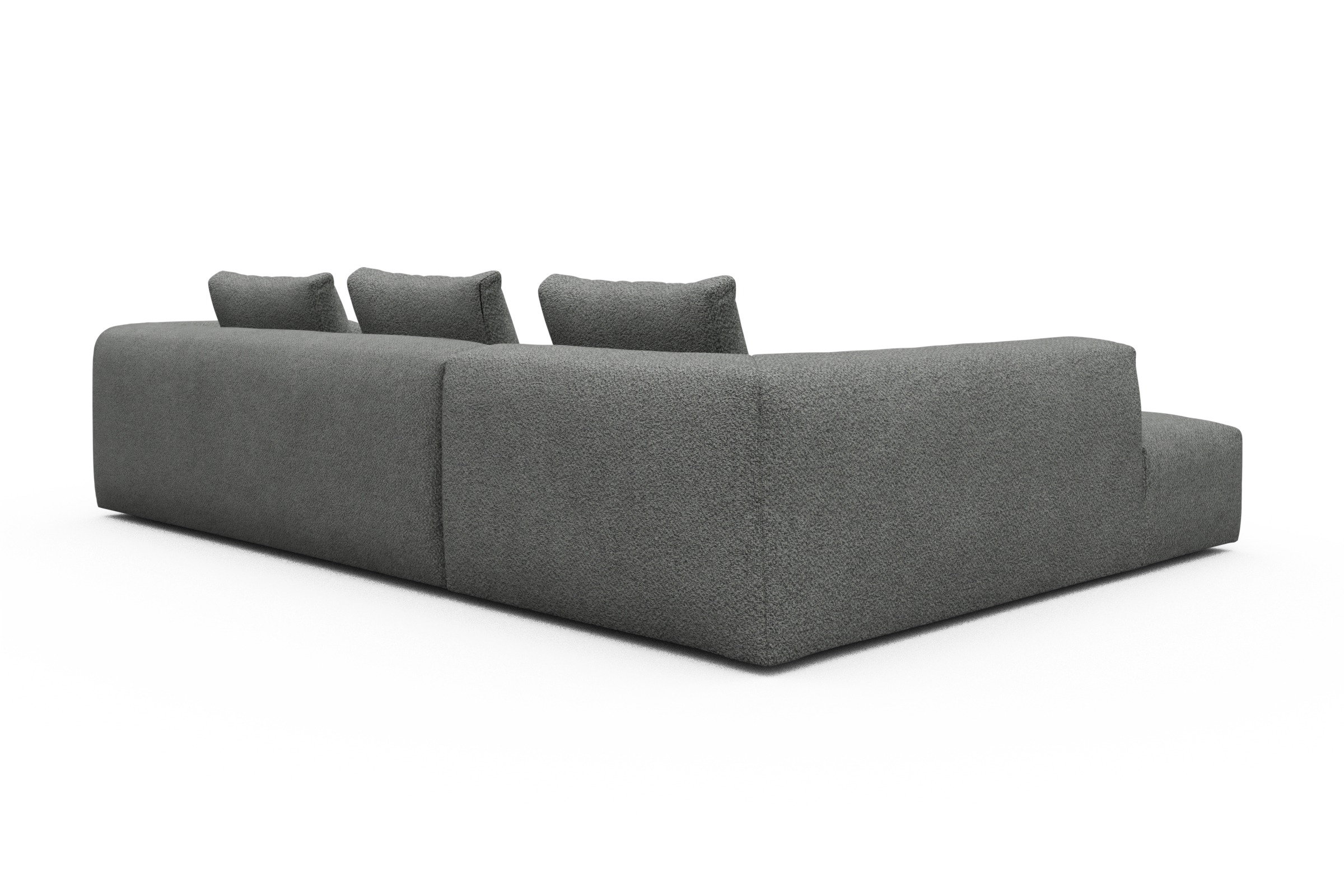 Ecksofa Fred Relax-Ecke links mit 2,5-Sitzer Vanora-Warm-Grey