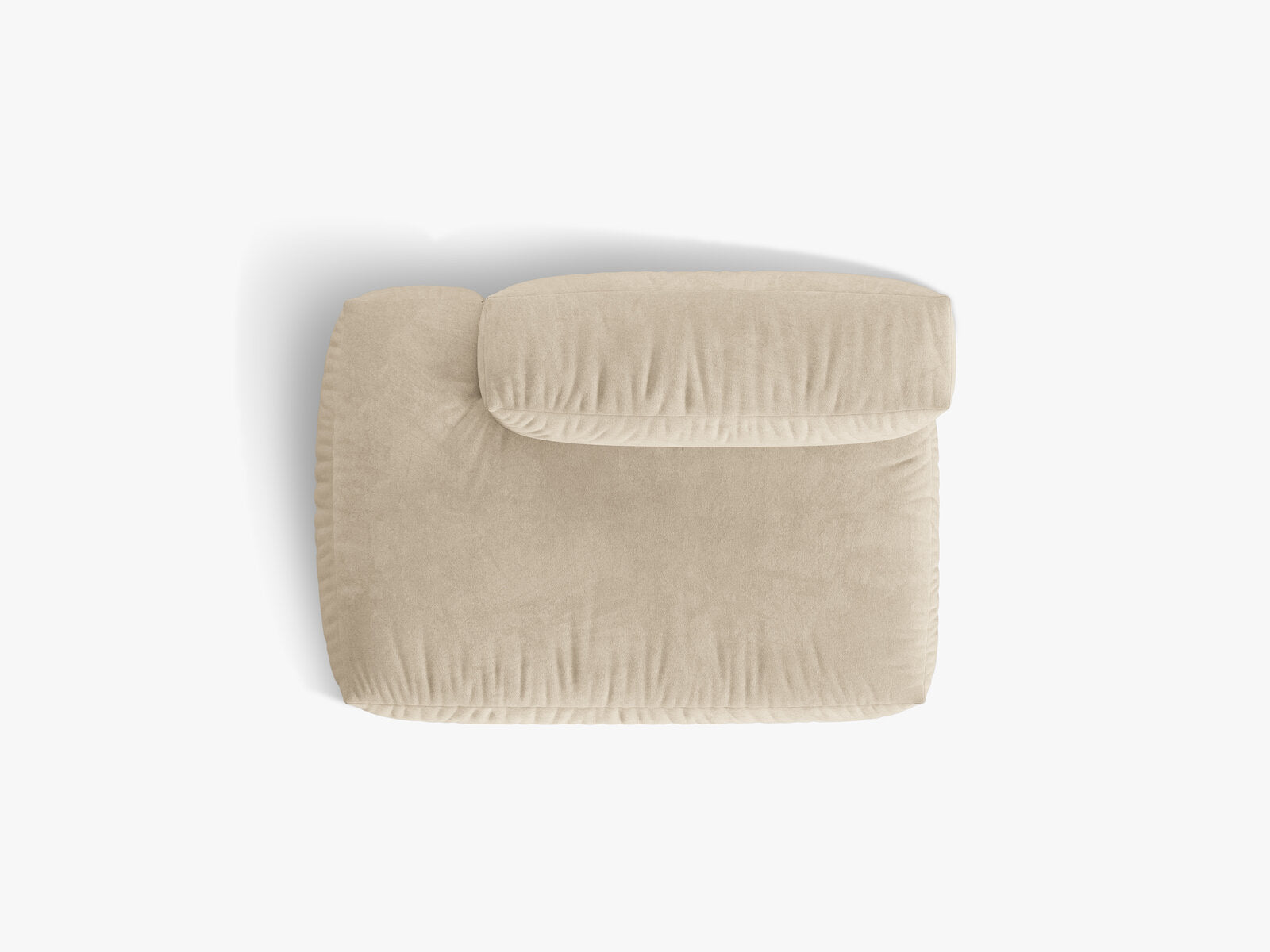 Micadoni Ecksofa-Modul Martina 1-Sitzer Samt Vogue Helles Beige Links