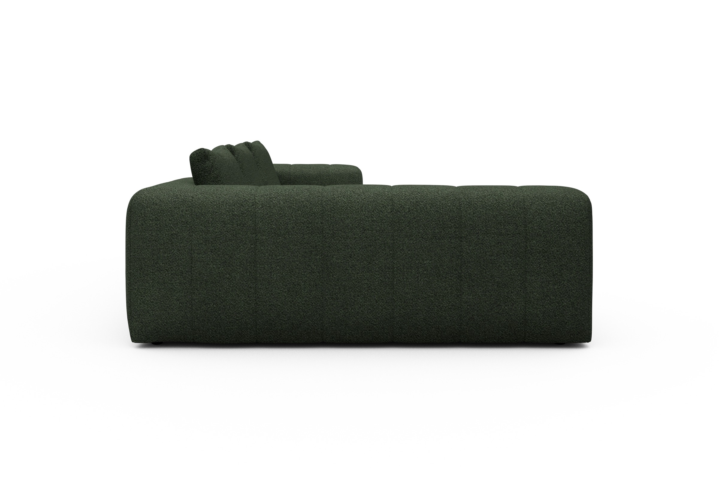 Ecksofa Hugo 2x 2,5-Sitzer Armlehne rechts Vanora-Deep-Green
