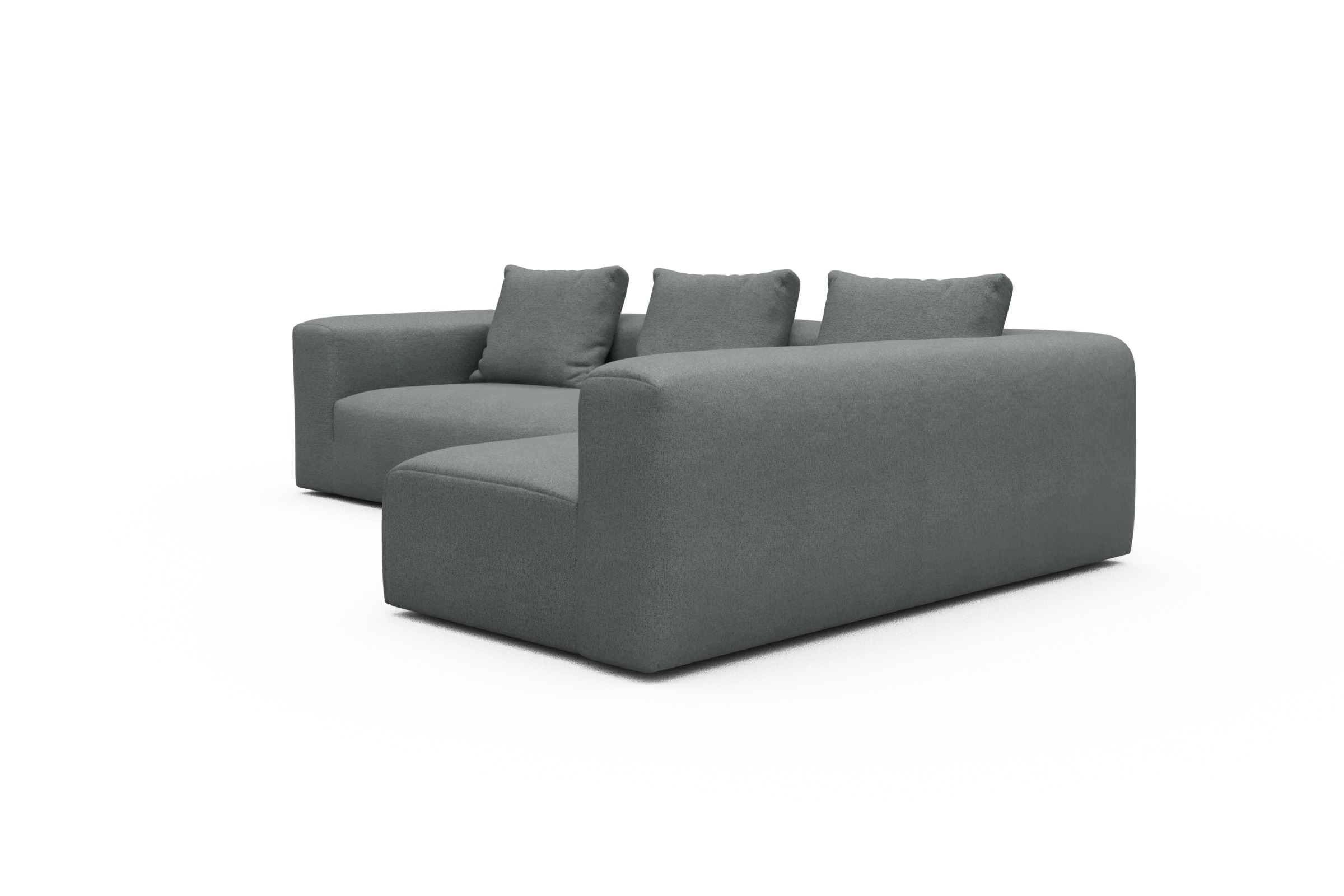 Ecksofa Fred 2x 2,5-Sitzer rechts offen Denari-Soft-Grey
