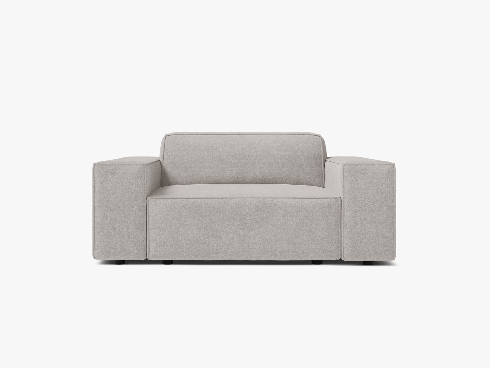 Micadoni Sessel Jodie 1-Sitzer Strukturierter Stoff Liberty Hellgrau