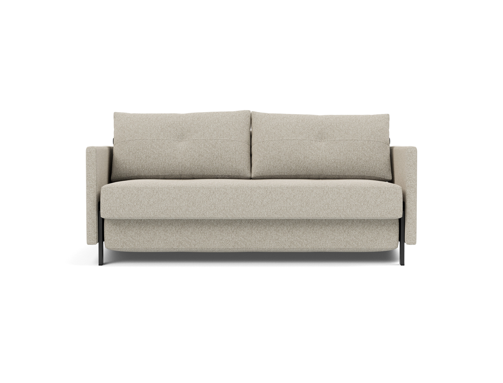 Schlafsofa Cubed mit Armlehnen 160 Boucle Skandi 539-Beige