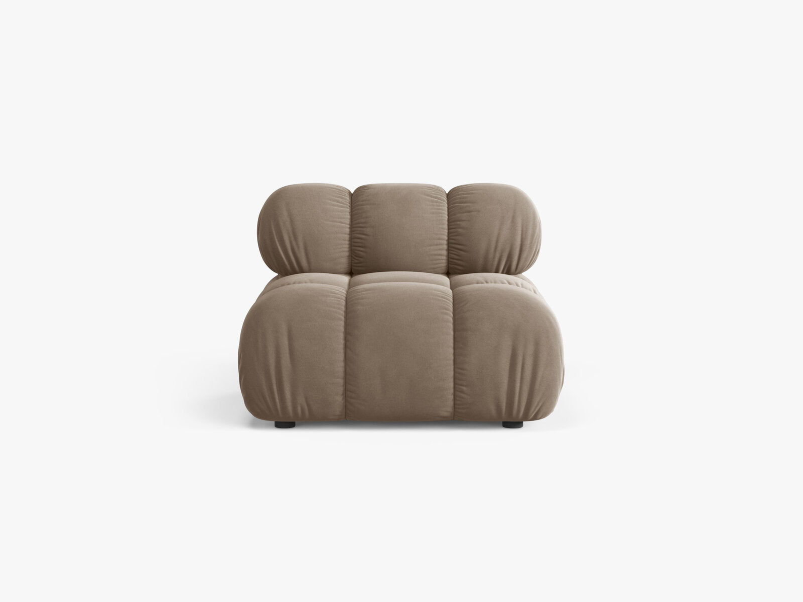Micadoni Armloses Modul Bellis Samt Bluvel Cappuccino