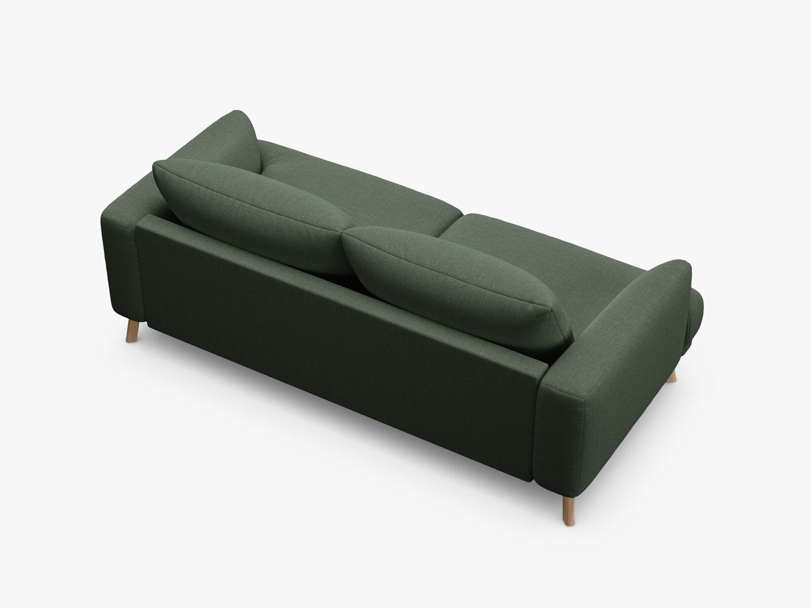Micadoni Sofa Naomi 2-Sitzer Strukturierter Stoff Liberty Moßgrün