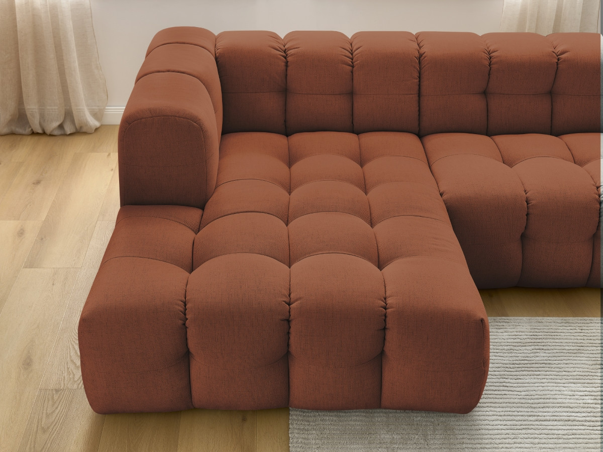 Bobochic Cloud Ecksofa 268 × 184 cm Stoff Orange