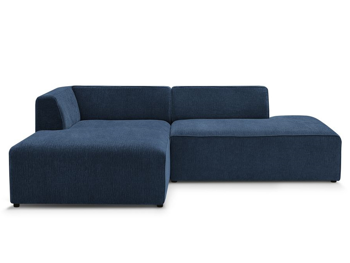 Bobochic Megeve Ecksofa Strukturstoff Dunkelblau Ecke links