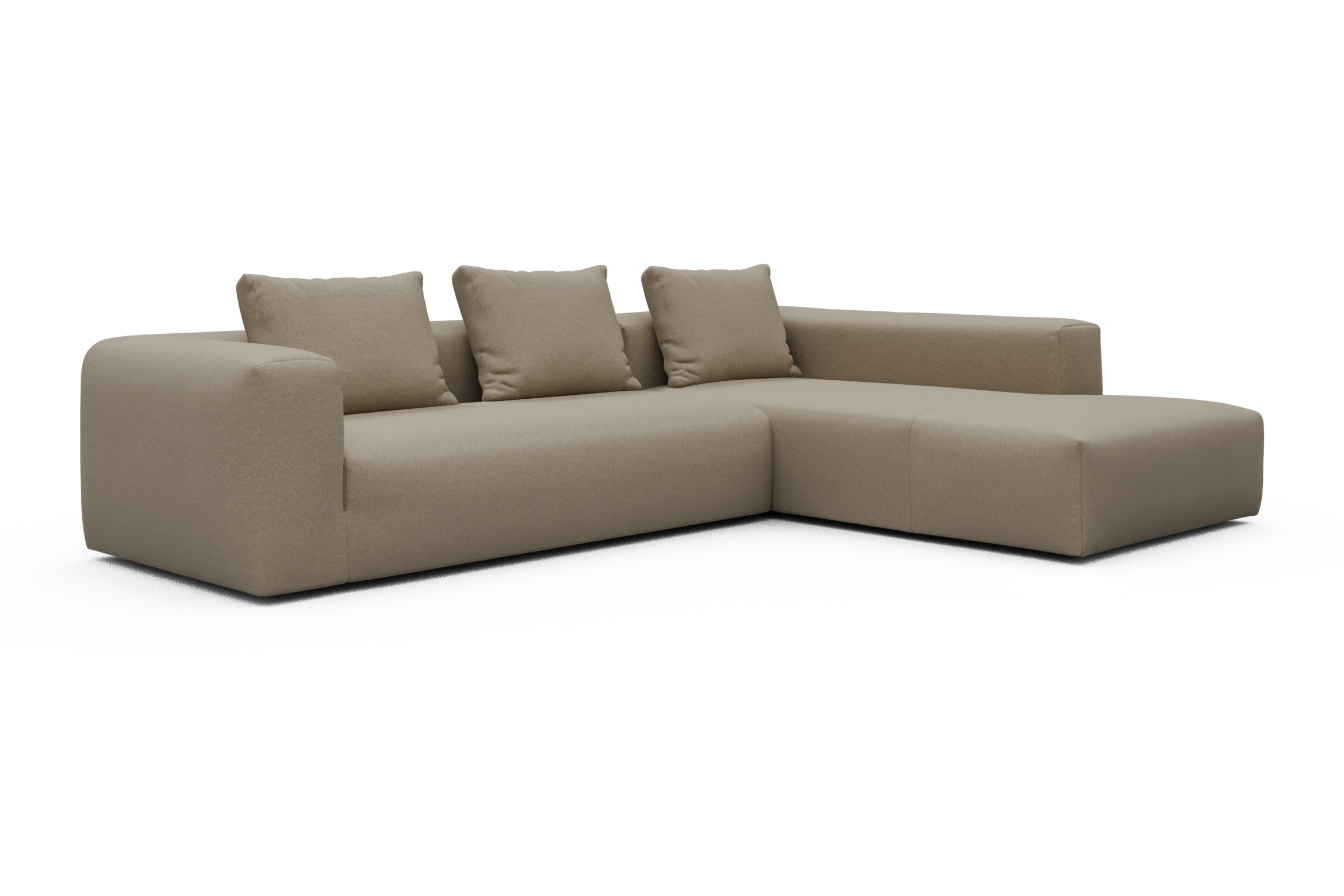 Ecksofa Fred Relax-Ecke rechts mit 2,5-Sitzer Satya-Natural