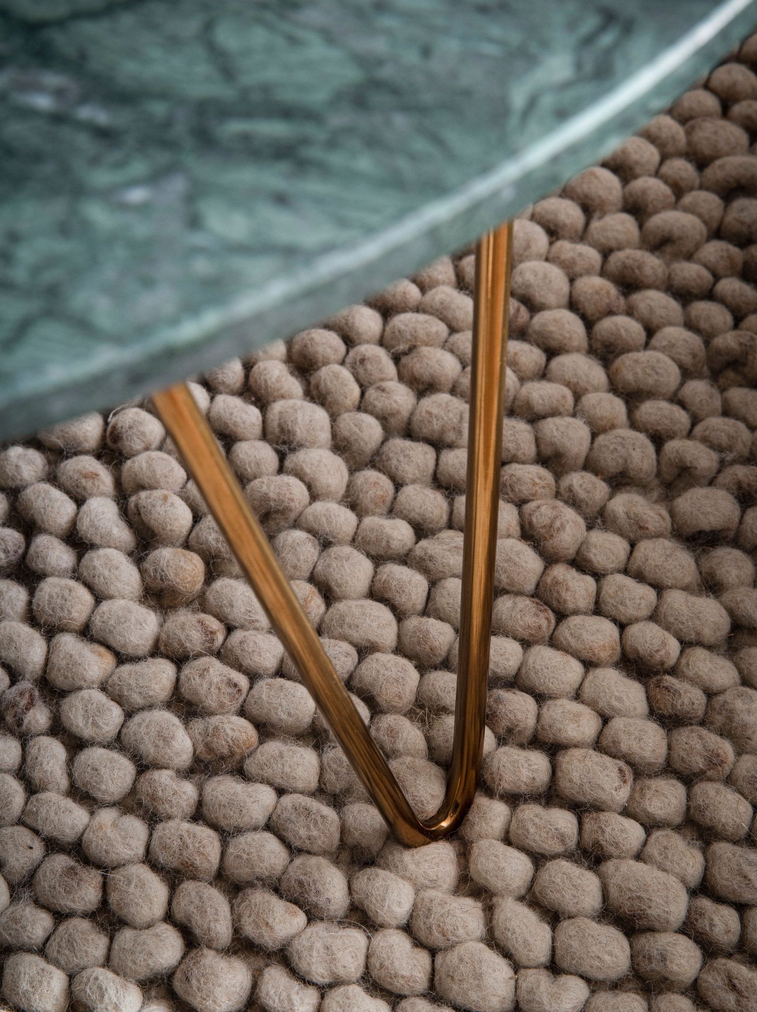 Couchtisch Tjeldsund Marmor Grün Ø 70 × H 35 cm