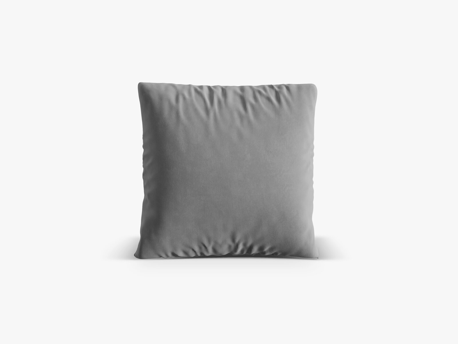 Micadoni Kissen Nuria Samt Grau 50x50x19