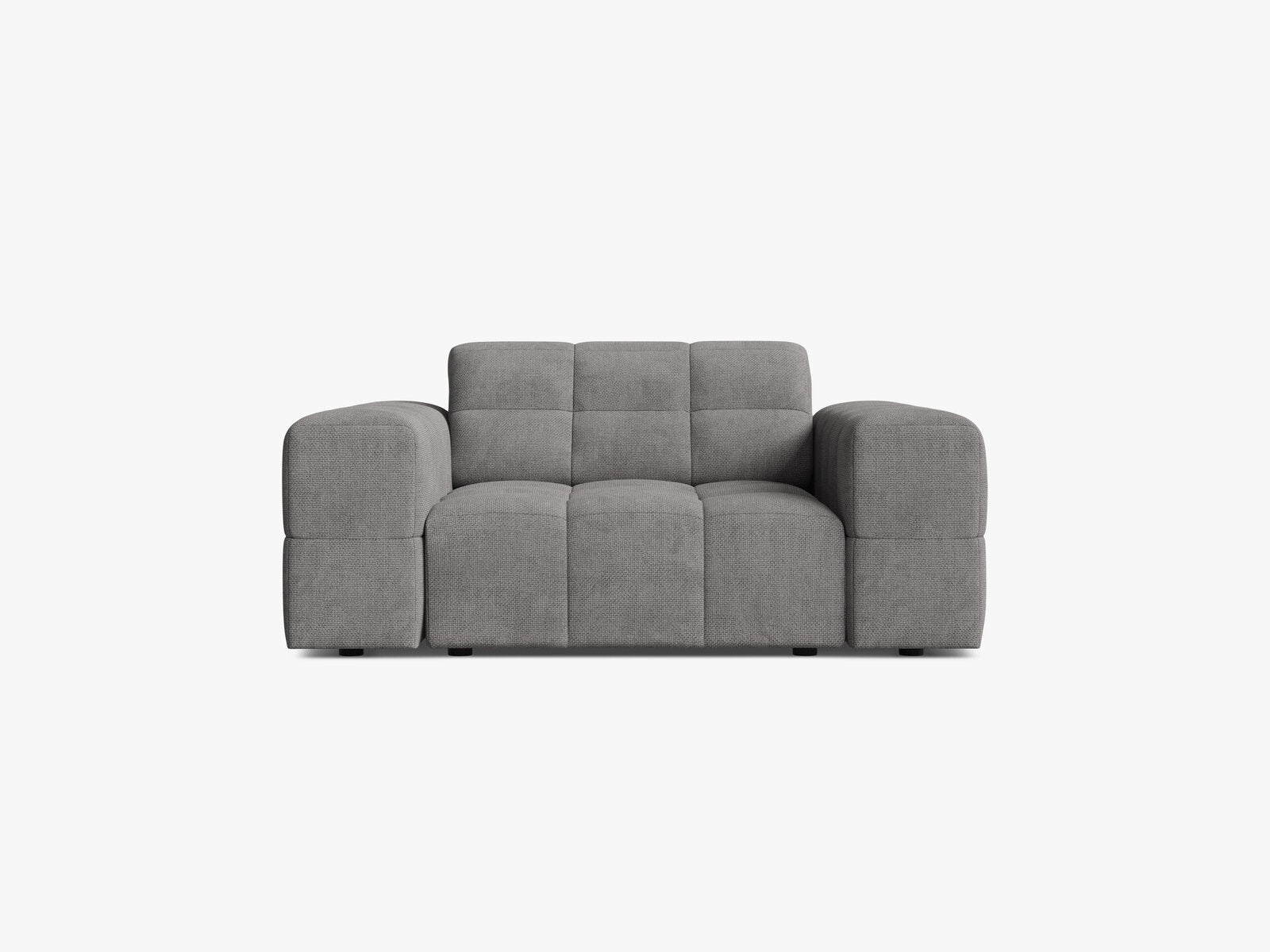 Micadoni Sessel Jennifer 1-Sitzer Chenille Eden Hellgrau