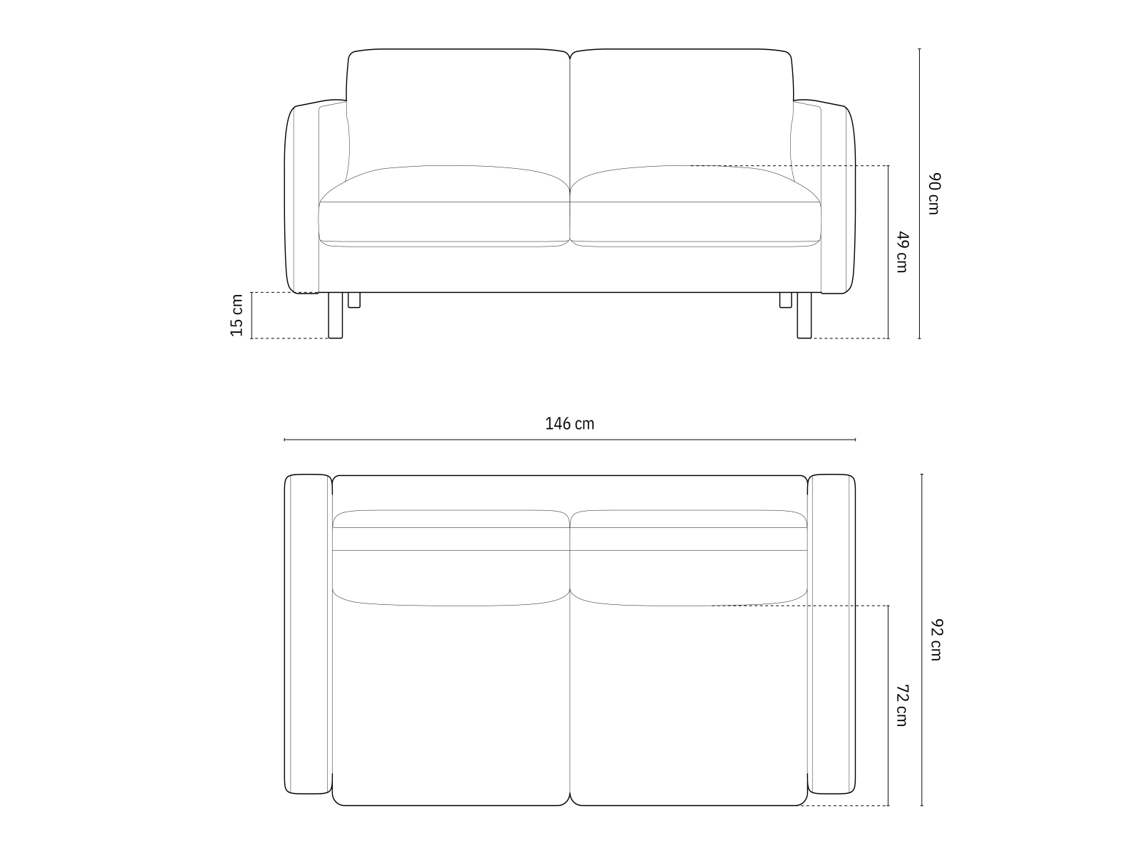 Micadoni Sofa Eden 2-Sitzer Samt Moßgrün Melange