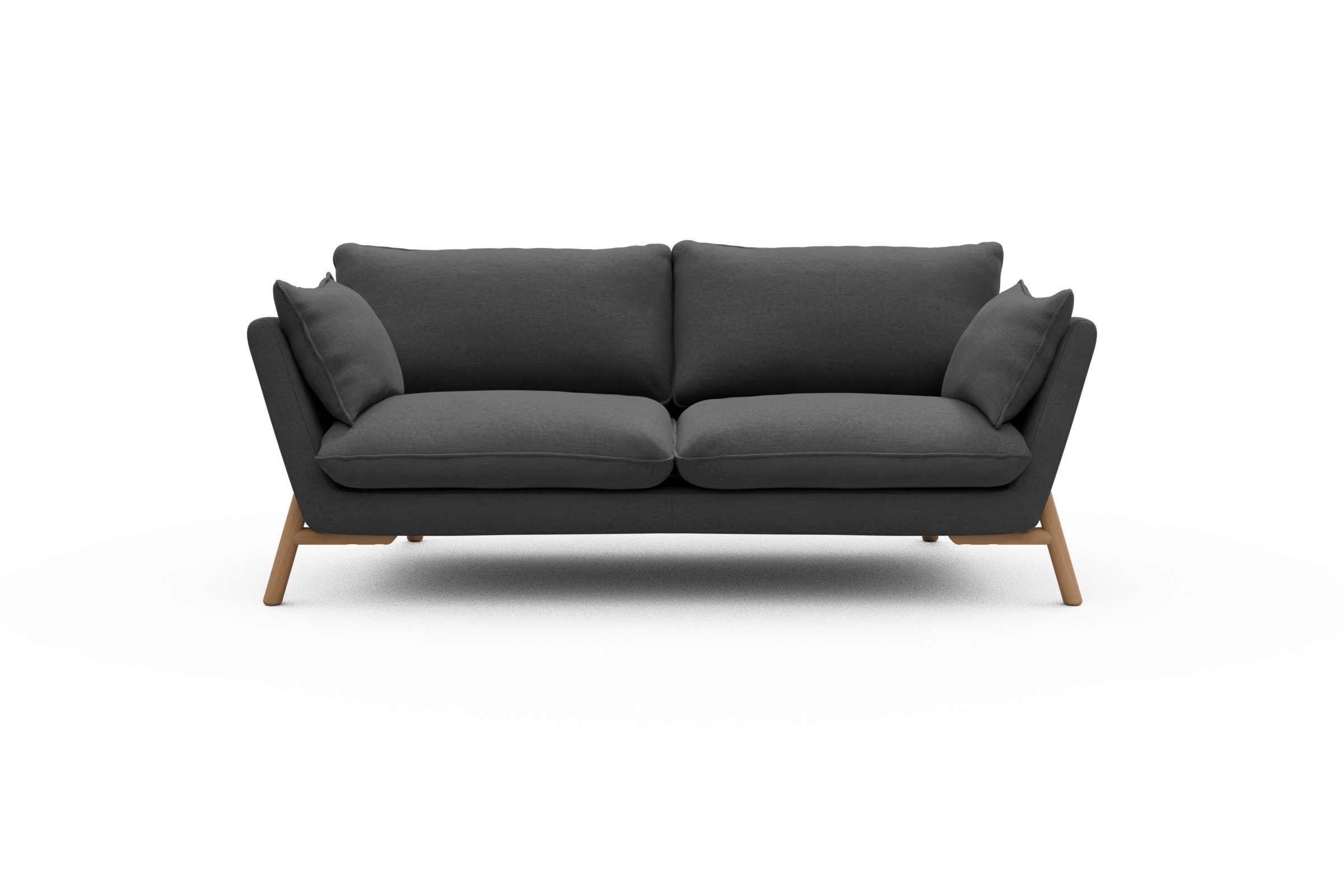 Skandi Home Sofa Emil 2-Sitzer Beinfarbe Eiche Natur Satya-Zinc moebelfaktor