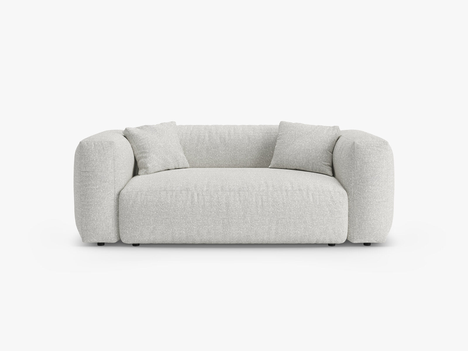 Micadoni Martina Sofa 2-Sitzer Boucle Monet Grau Beige Melange