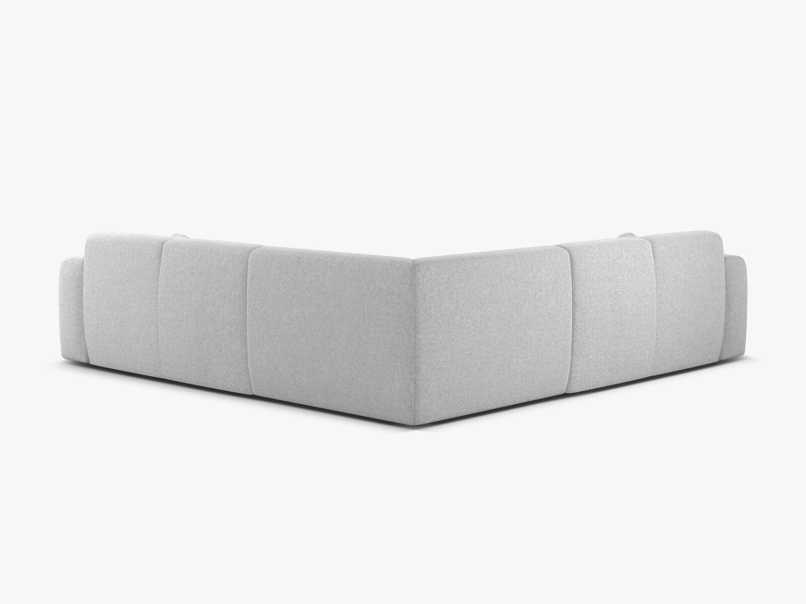Micadoni Ecksofa Molino 5-Sitzer Chenille Eden Silber