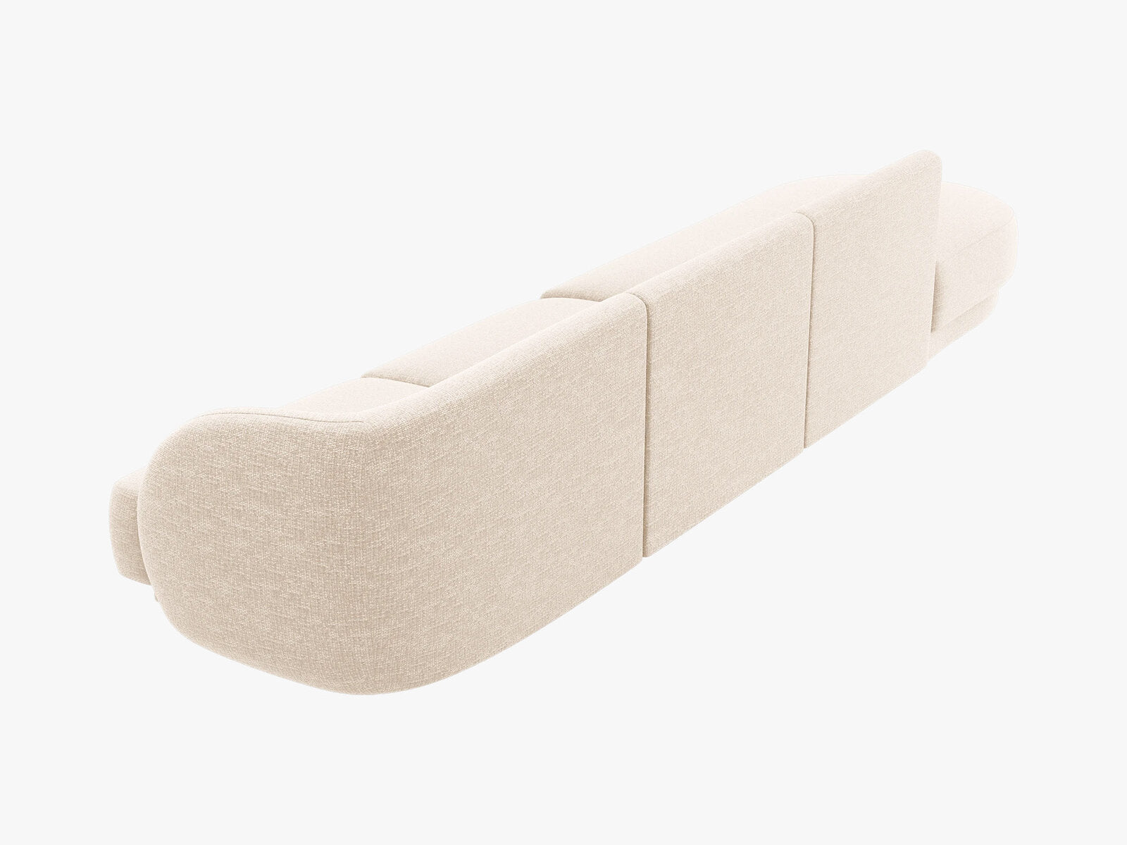 Micadoni Sofa Miley 4-Sitzer Links Chenille Eden Elfenbein