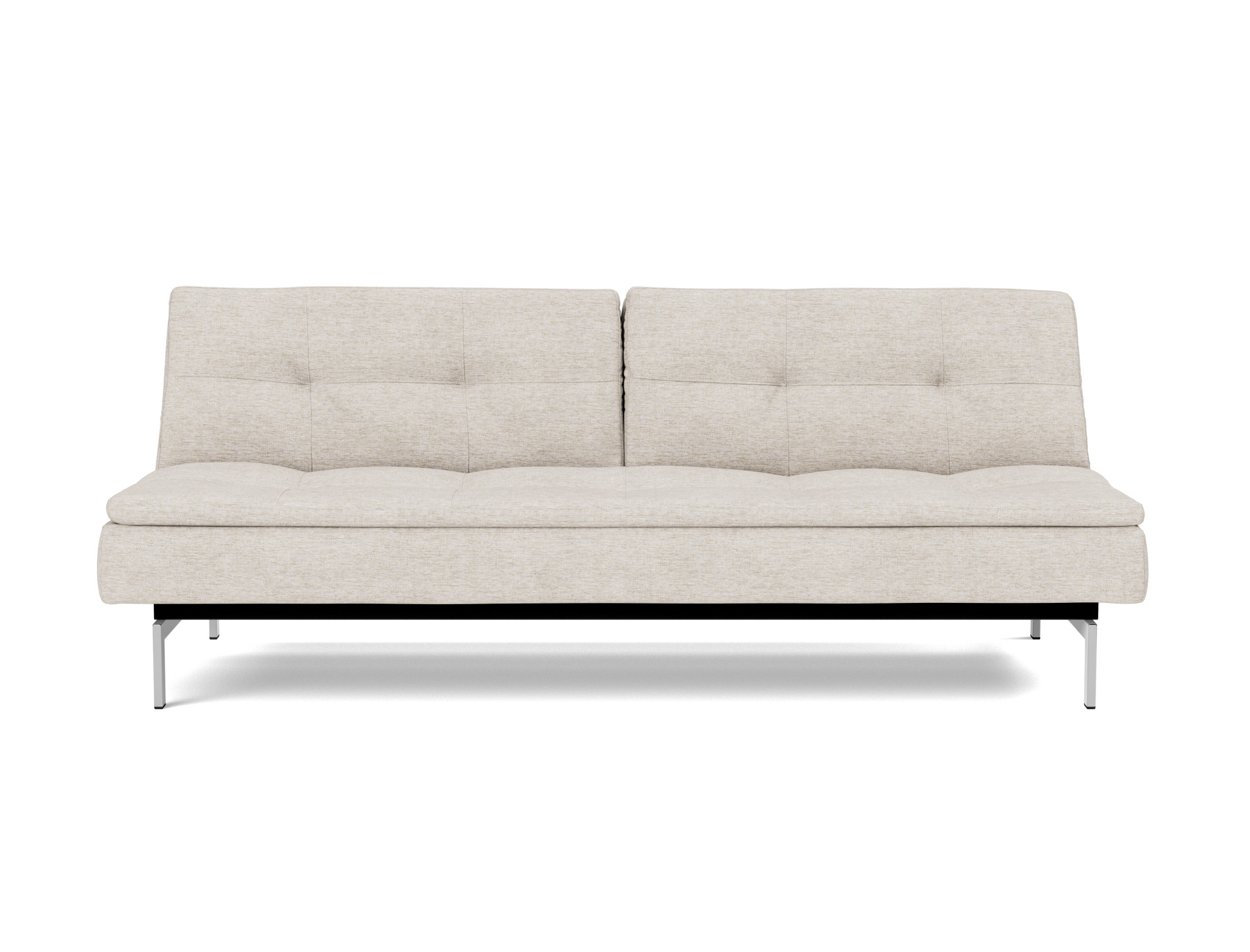 Schlafsofa Dublexo Chenille Yuveno 470-Natural Beine Chrom