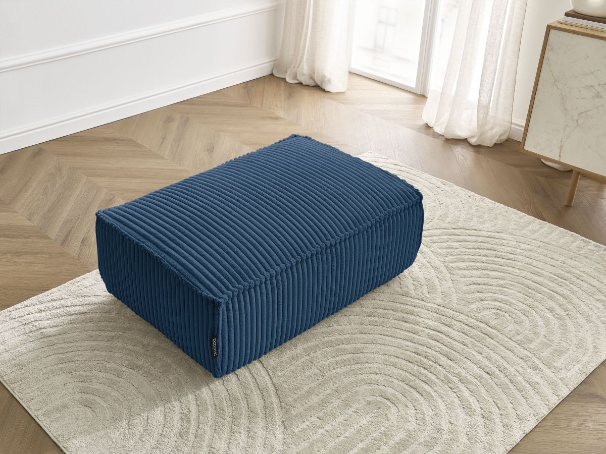 Bobochic Chelsea Pouf Breitcord weich Dunkelblau