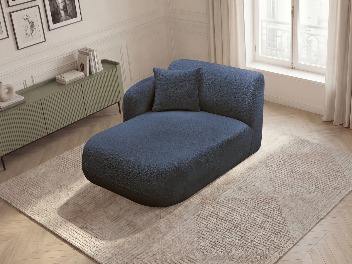 Bobochic Anda Méridienne-Modul Chenille Dunkelblau Ecke links