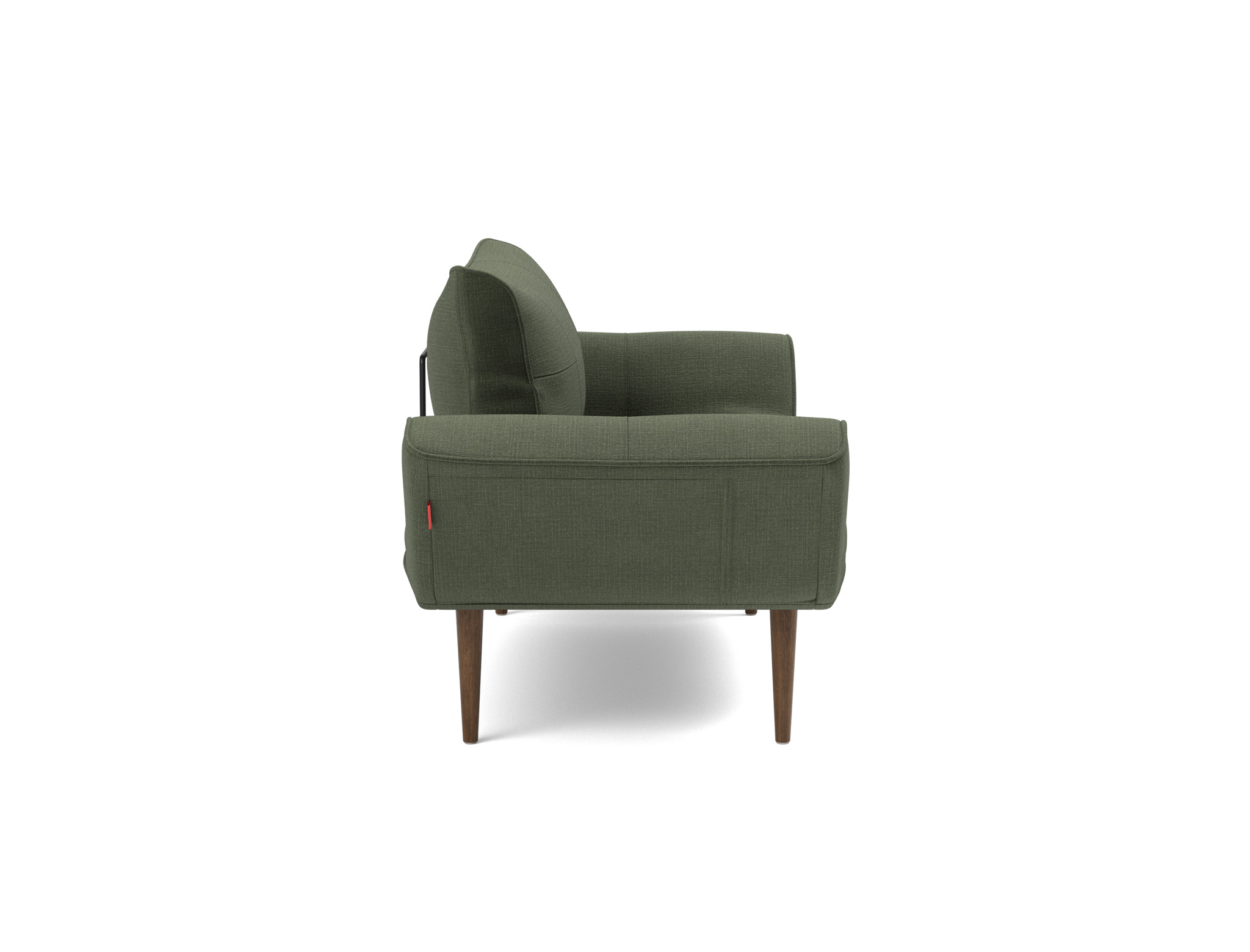 Tagesbett Zeal Chenille Esina 413-Olive-Green Beine Styletto Eiche dunkel