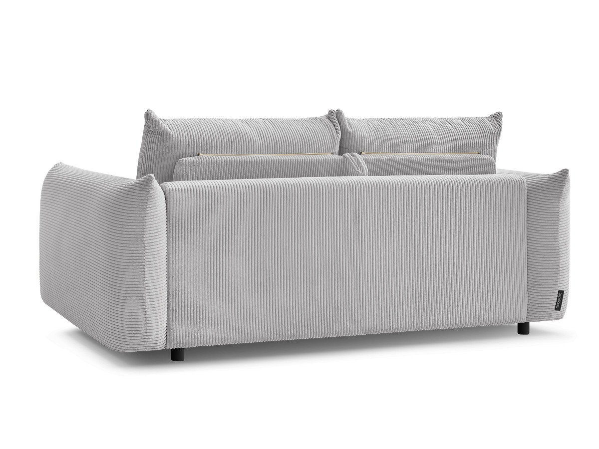 Bobochic Ernest Schlafsofa 3-Sitzer, Liegefläche 140 / 160 × 190 cm Cordsamt Hellgrau, Liegefläche 160 × 190 cm