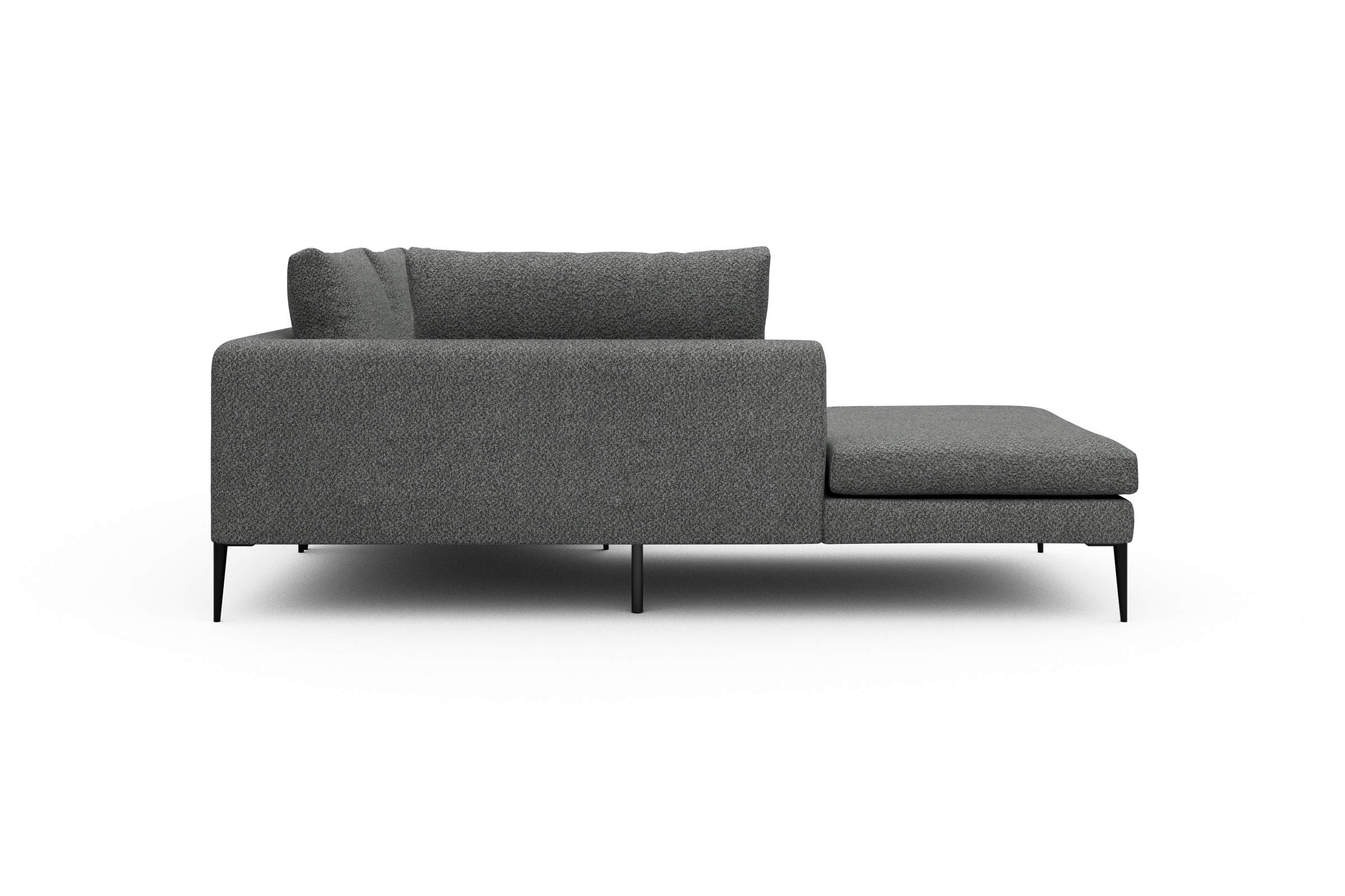 Ecksofa Paul Relax-Ecke links mit 2-Sitzer Vanora-Warm-Grey