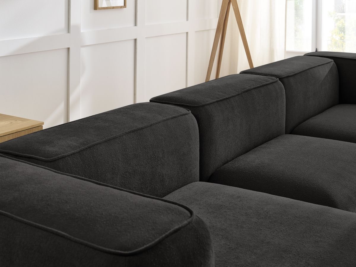 Bobochic Zephyr Wohnlandschaft Strukturstoff Schwarz