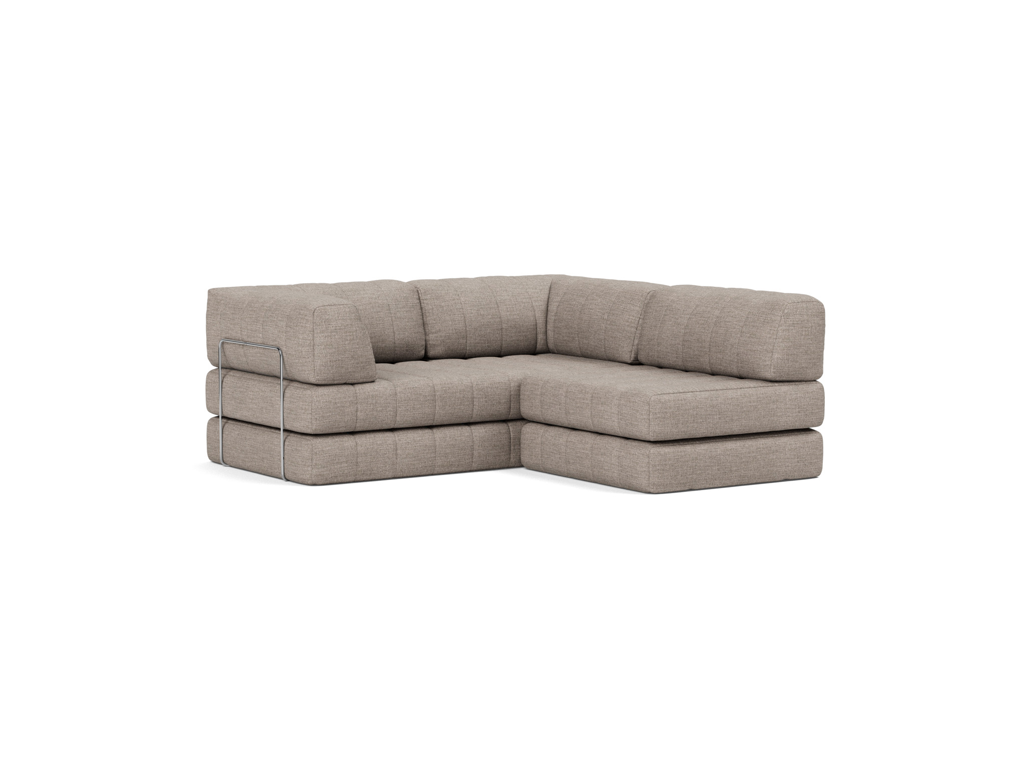 Schlafsofa CozyPad Grand mit Armlehnen Chenille Yuveno 472-Warm-Grey