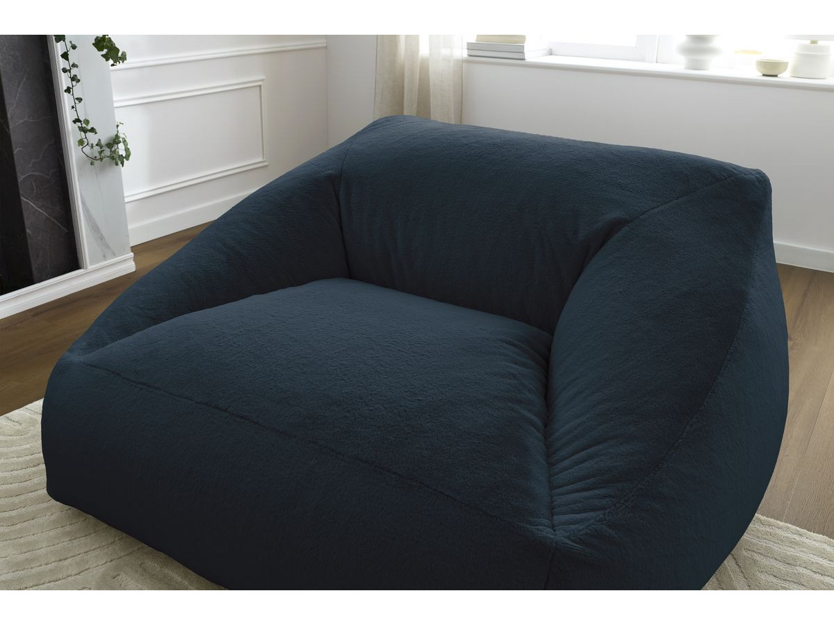 Bobochic Lilibet Pouf Kunstfell Dunkelblau