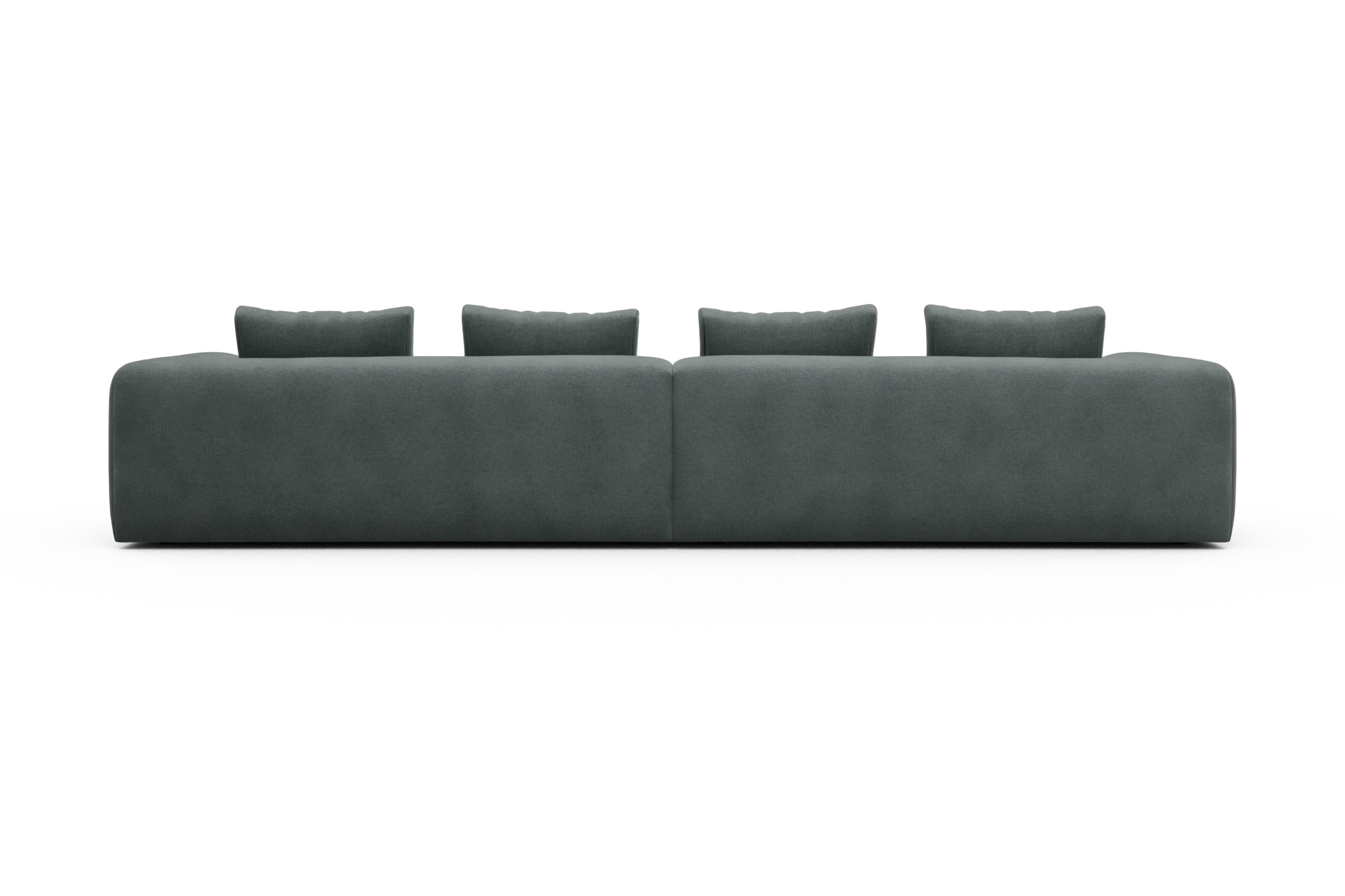 Sofa Modulares XXL Sofa Fred 5-Sitzer Smooth-Silver-Grey