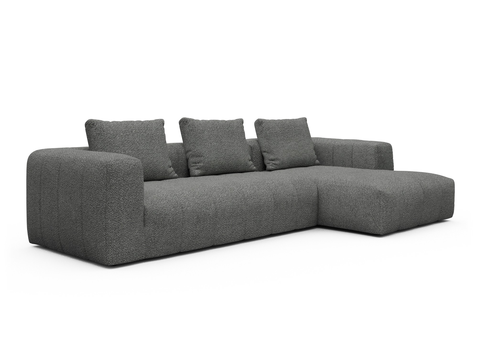 Hugo 2,5-Sitzer Armlehne links mit Chaiselongue Vanora-Warm-Grey moebelfaktor