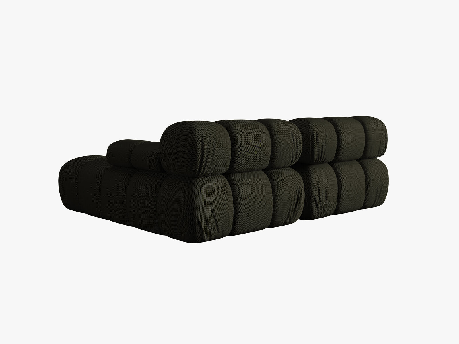 Micadoni Modulares Ecksofa Bellis 3-Sitzer Rechts 3D-Stoff Sonic Amazonas Grün
