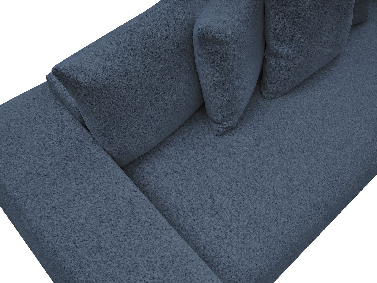 Bobochic Voltaire Sofa 3-Sitzer 280 × 124 cm Melange-Stoff Dunkelblau