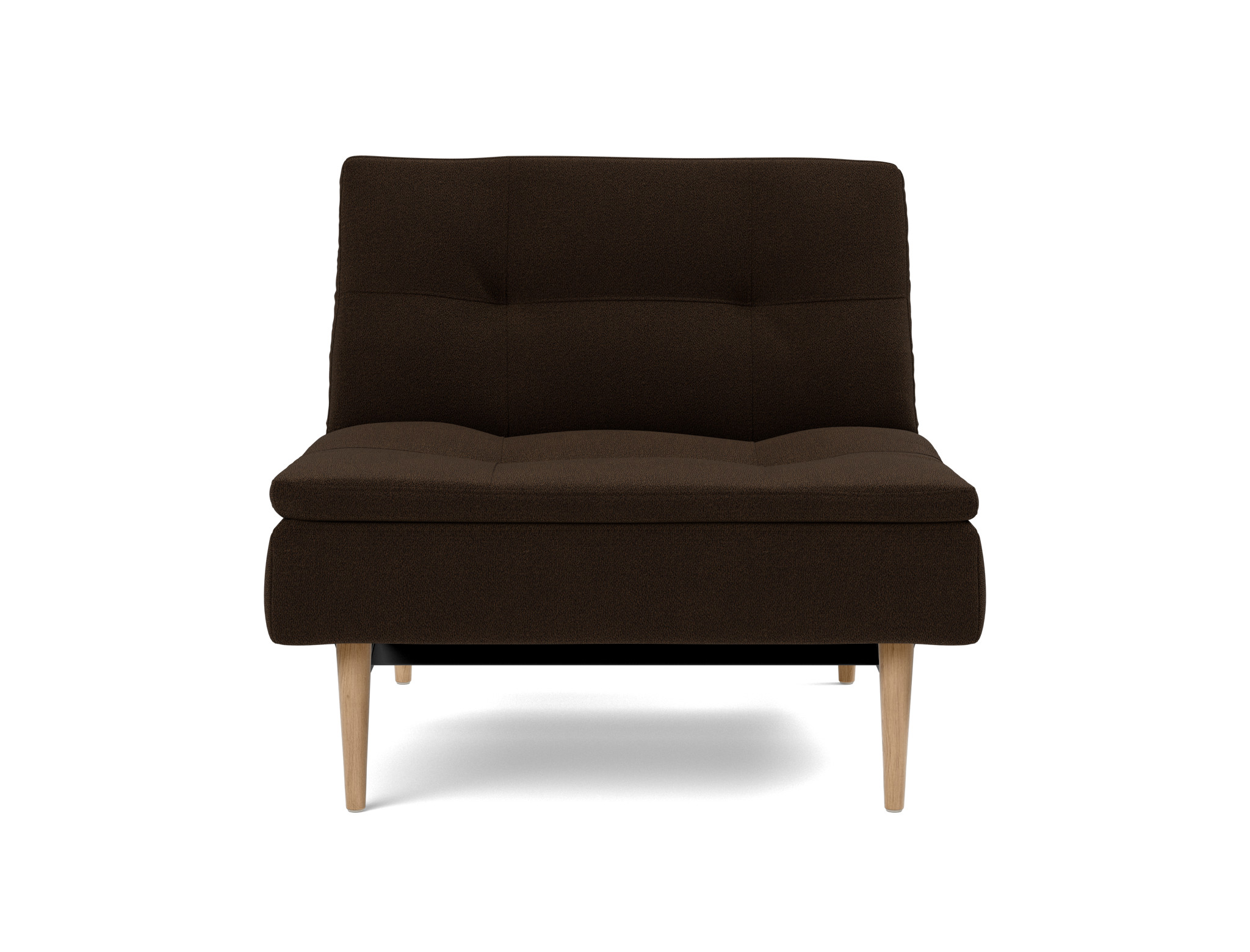 Sessel Dublexo Strukturierter Stoff Taura 358-Chocco Beine Styletto Eiche hell