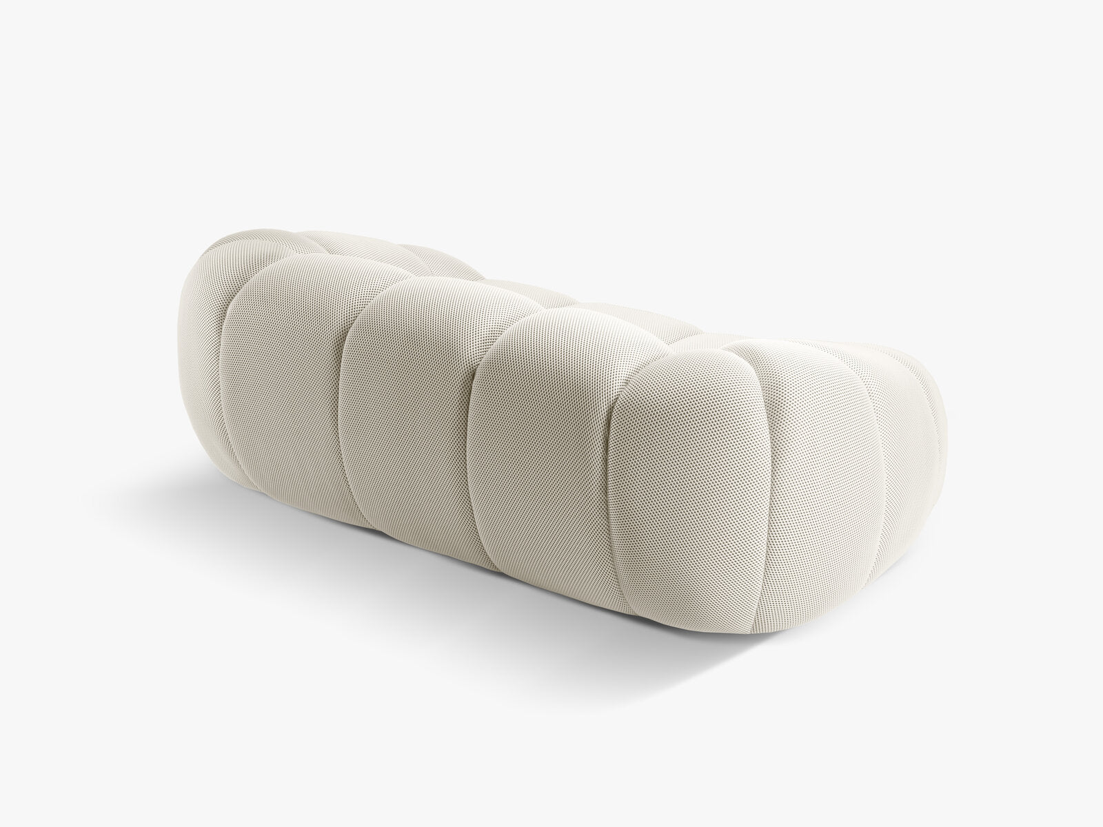 Micadoni Sofa Diana 2-Sitzer 3D-Stoff Helles Beige