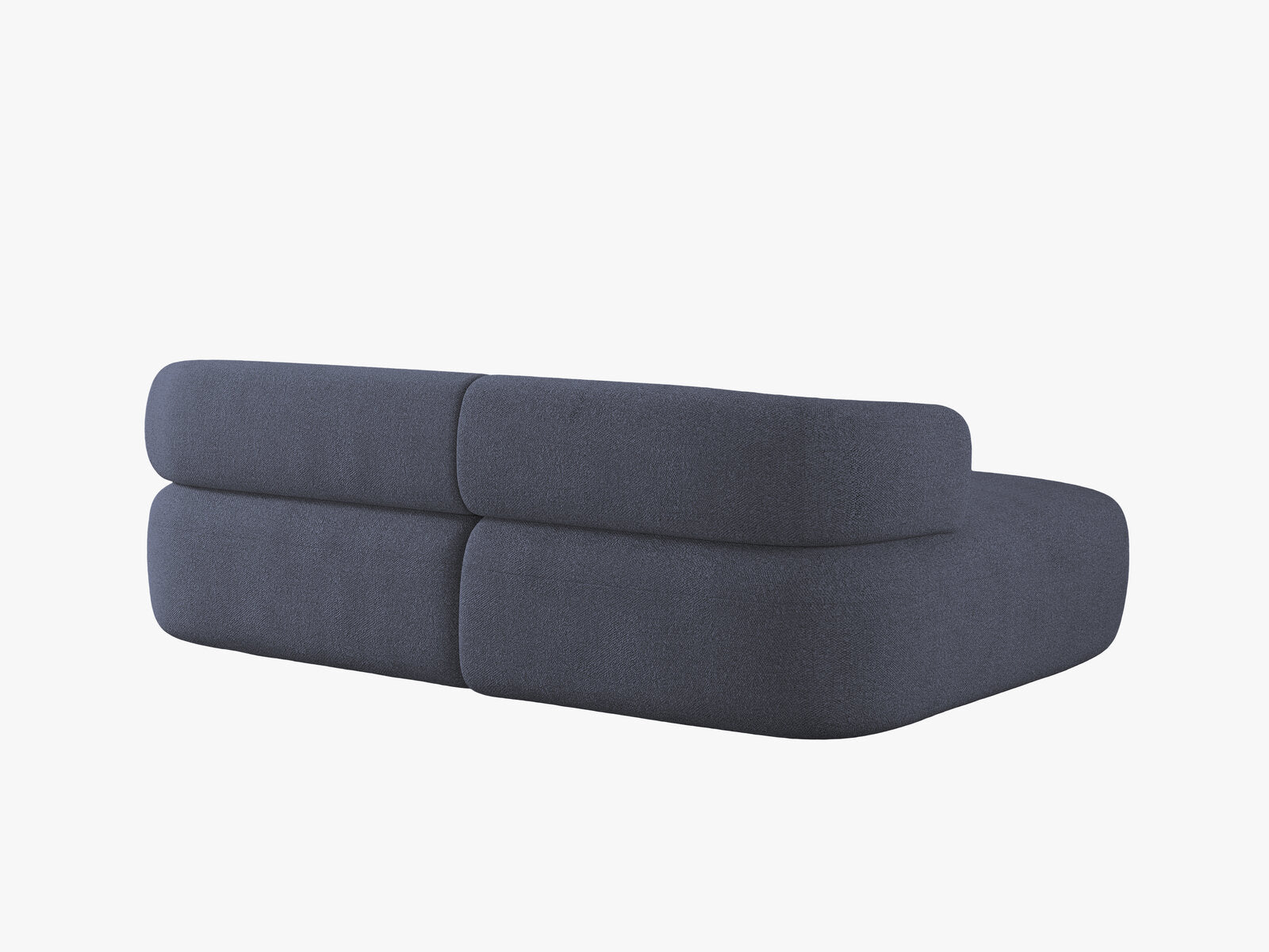 Micadoni 5-Sitzer Ecksofa Jenny Kleine Version Links Boucle Now or Never Dunkelblau