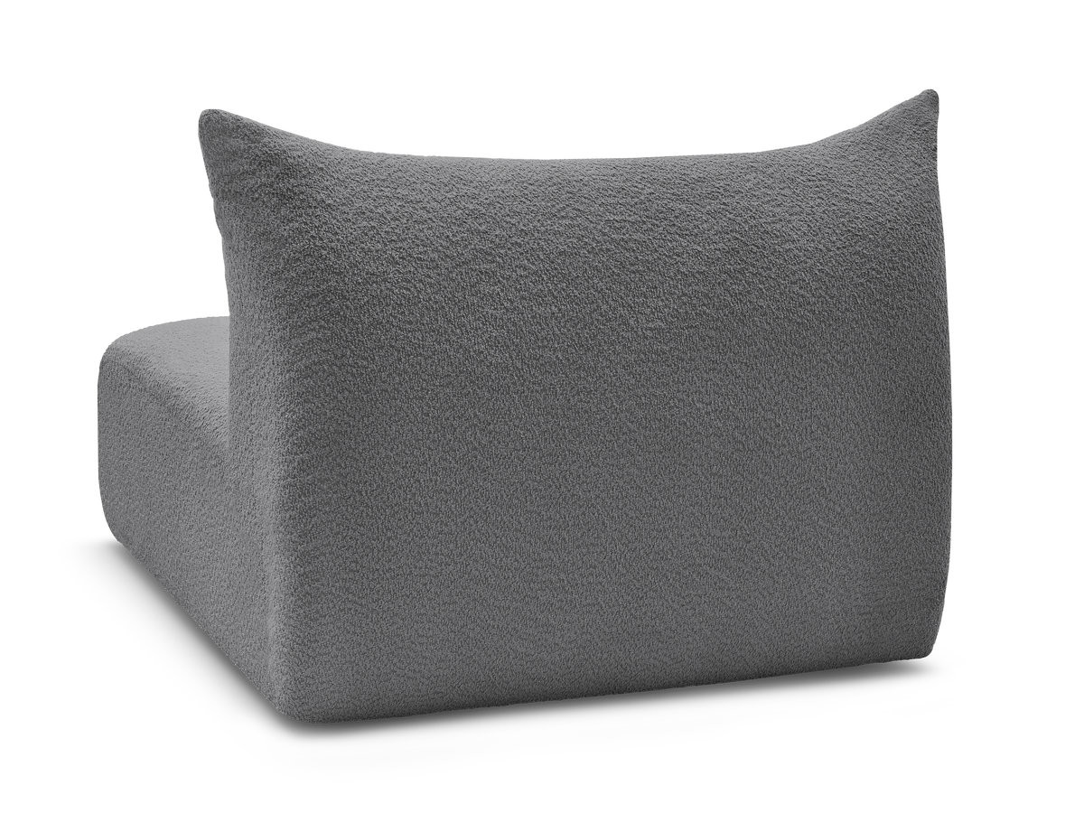 Bobochic Azra Sofamodul 2-Sitzer 120 × 112 cm Bouclé-Stoff Dunkelgrau