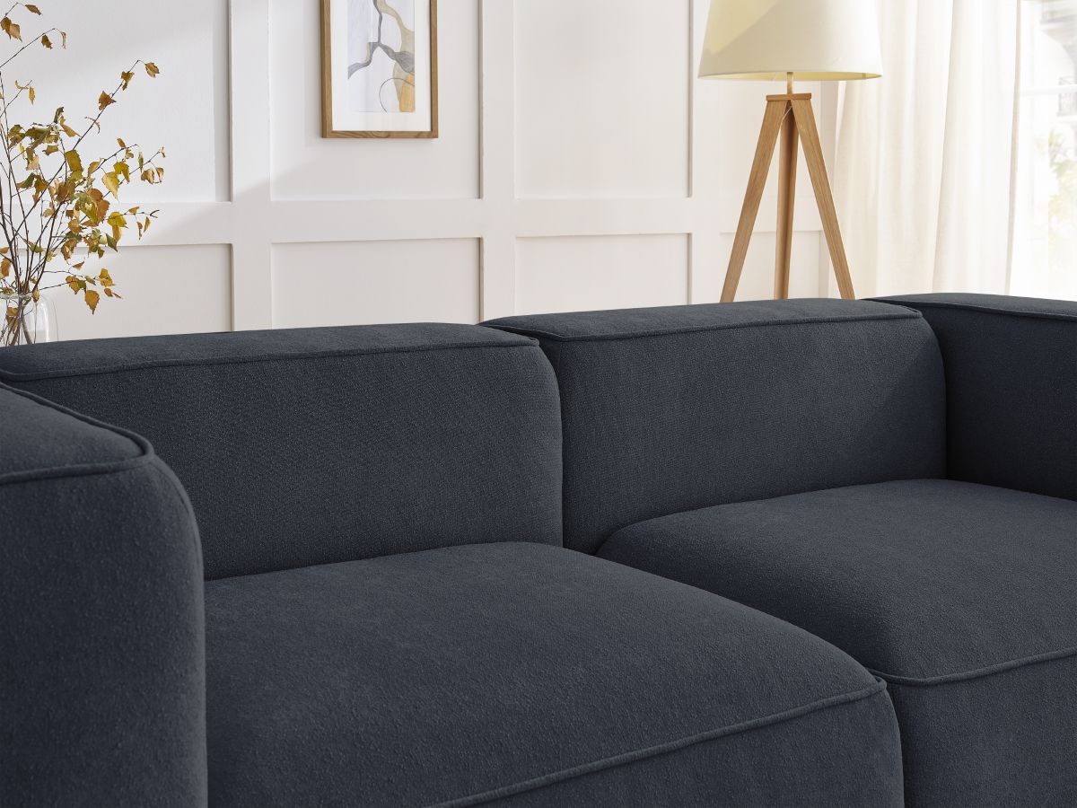 Bobochic Zephyr Sofa 2-Sitzer Strukturstoff Dunkelblau