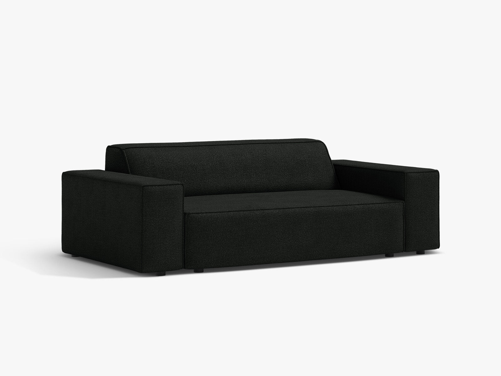 Micadoni Jodie Sofa 2-Sitzer Boucle Baloo Schwarz