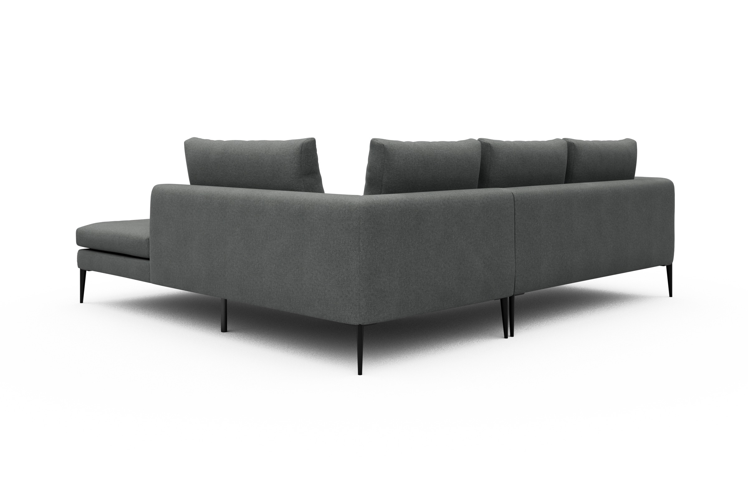 Ecksofa Paul Relax-Ecke rechts mit 2-Sitzer Satya-Steel