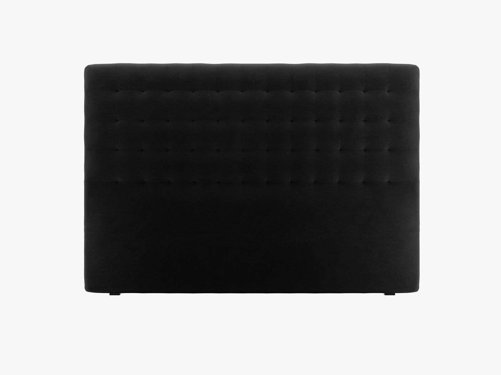 Micadoni Nova Samtiger Kopfteil 120 cm (H 120 cm) Samt Paris Schwarz 180x120