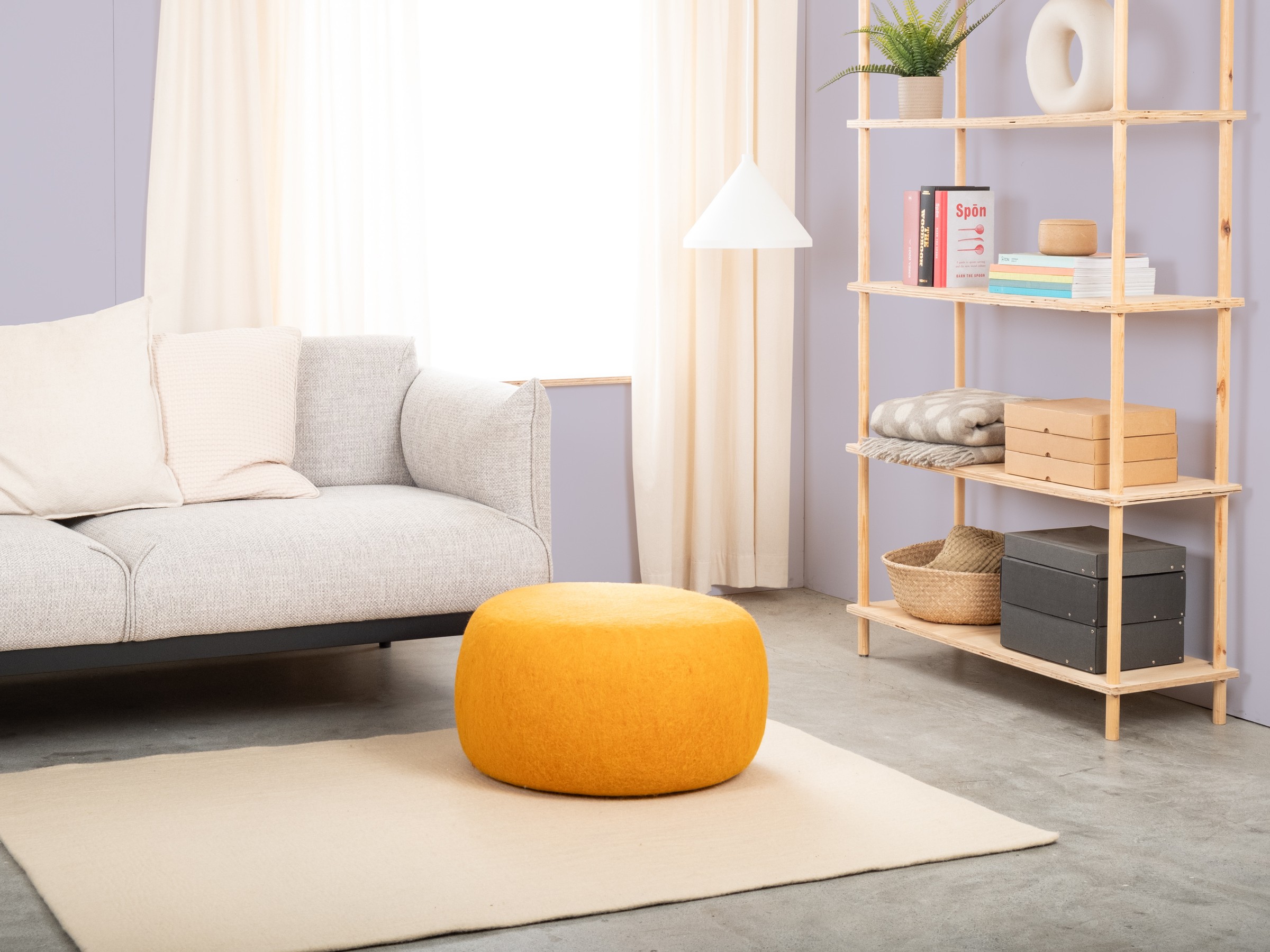 myfelt Risa Colour Pouf Ockergelb Ø 38 x 14 cm