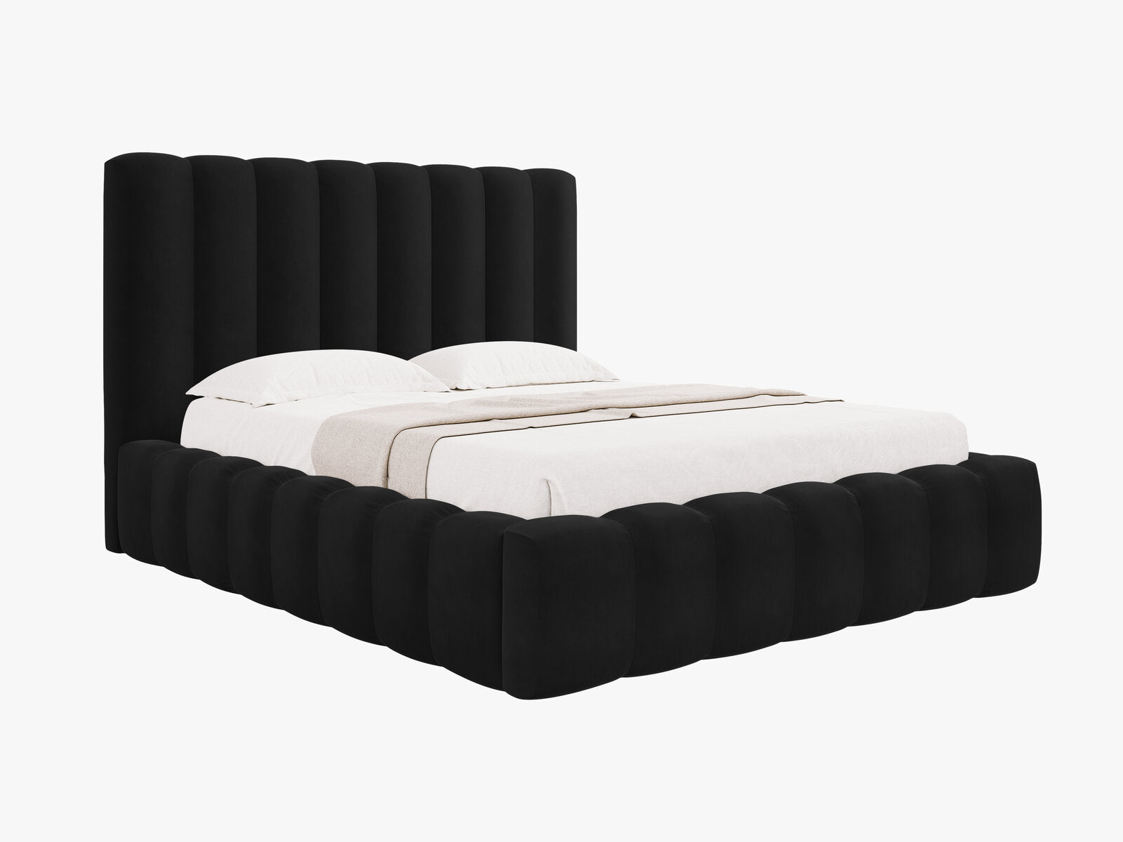 Micadoni Bett Kelp Samt Bluvel Schwarz