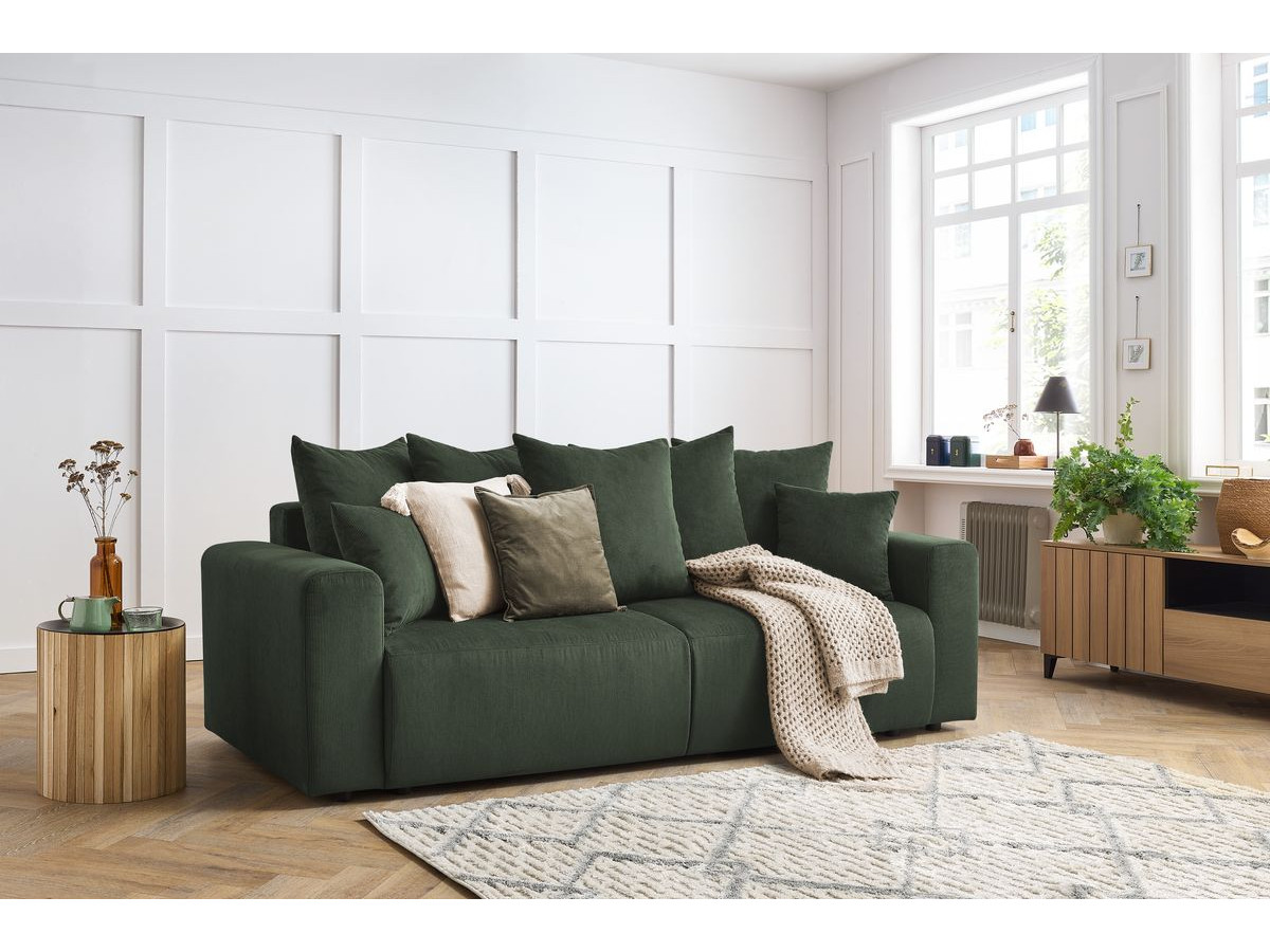 Bobochic Envy Sofa 3-Sitzer Cordsamt Grün