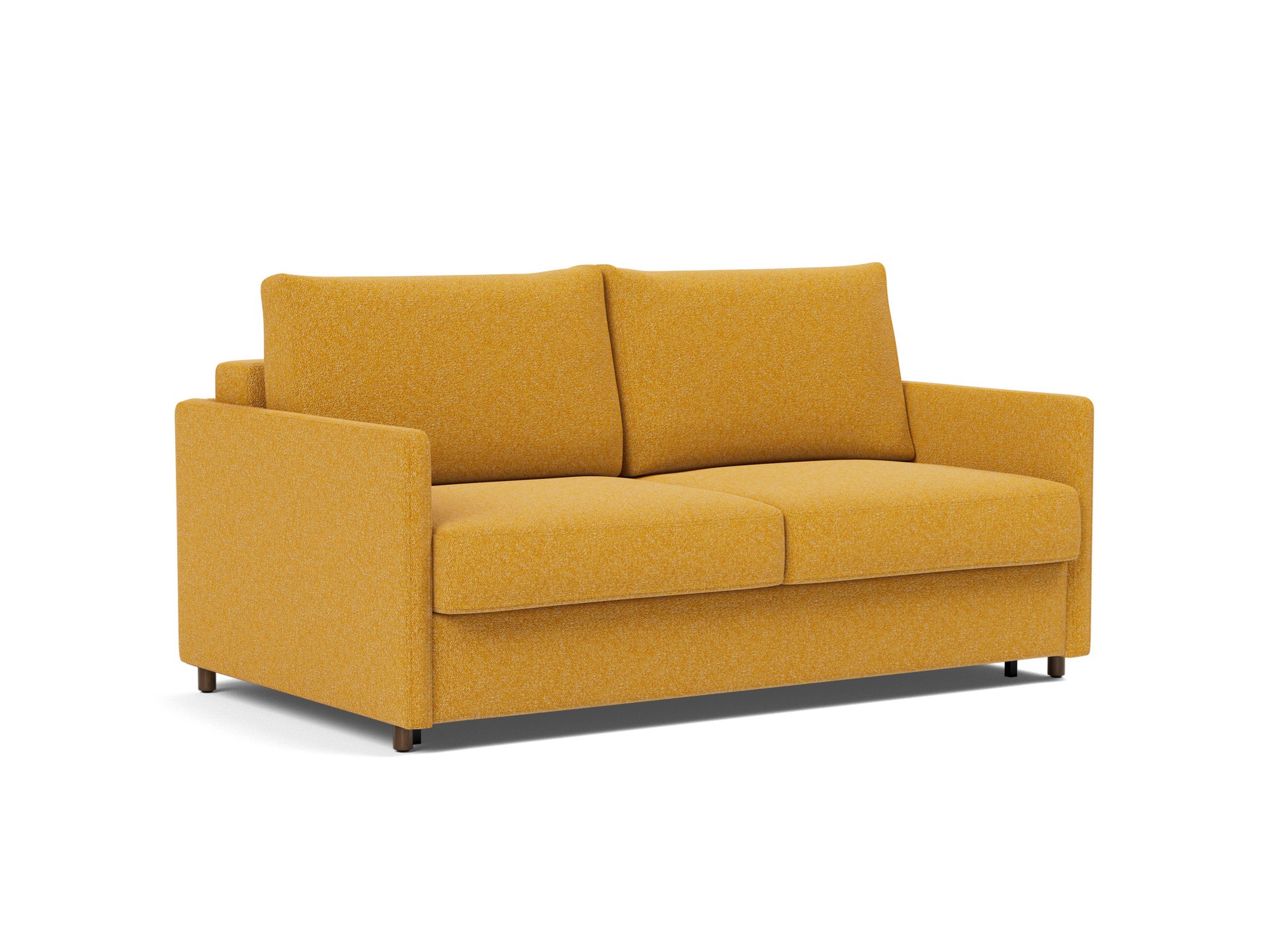 Schlafsofa Neah mit Slim-Armlehnen 160 Boucle Skandi 536-Ochre