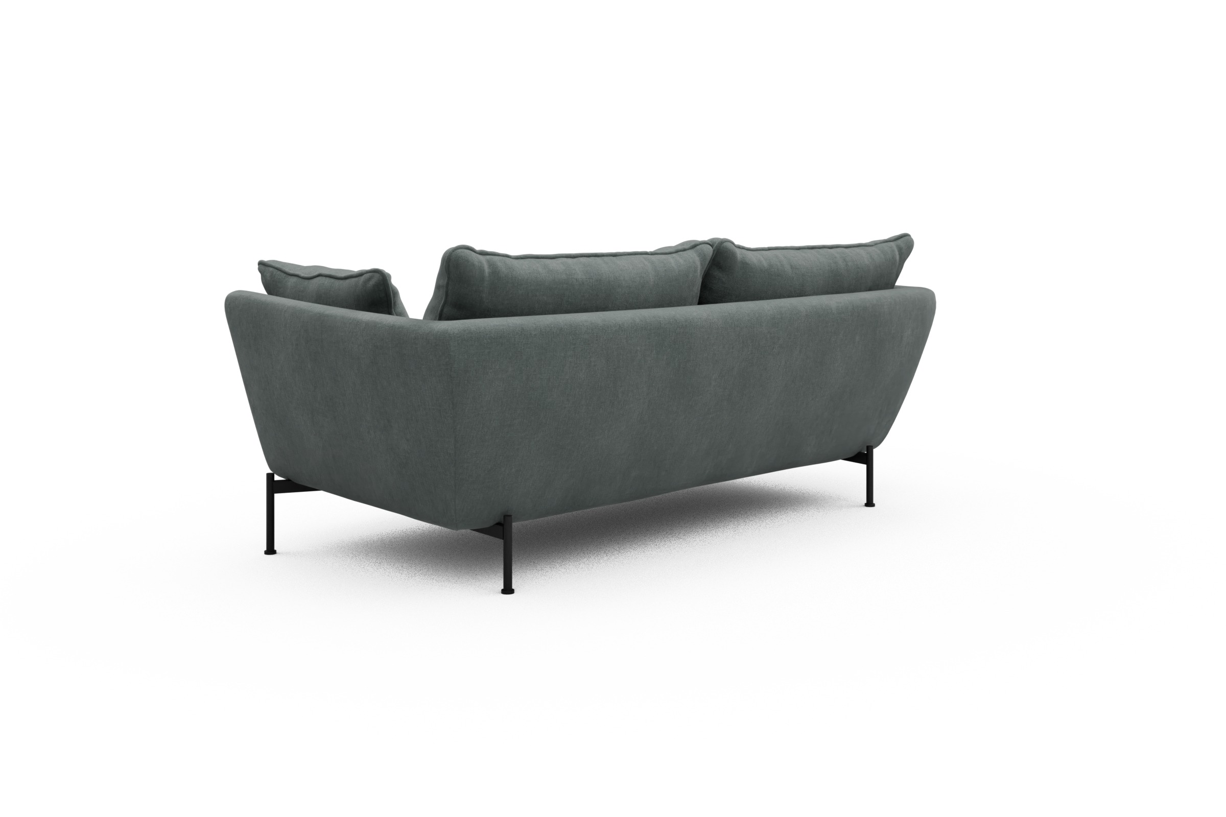Sofa Anton PREMIUM 2-Sitzer Smooth-Silver-Grey