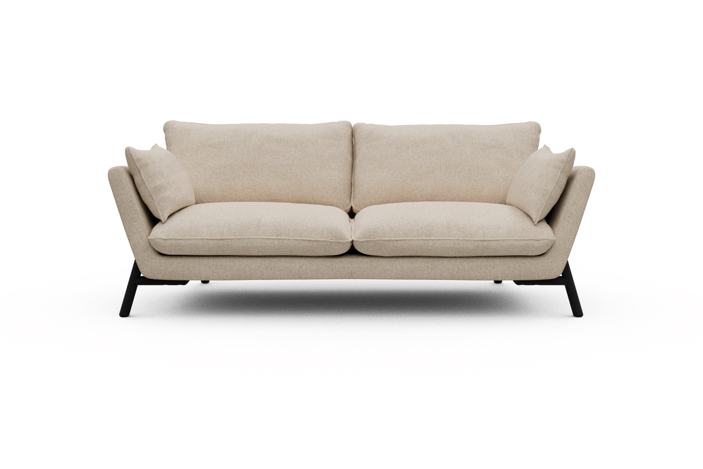 Skandi Home Sofa Emil 3-Sitzer Beinfarbe Eiche Schwarz Casone-Natural-Beige moebelfaktor