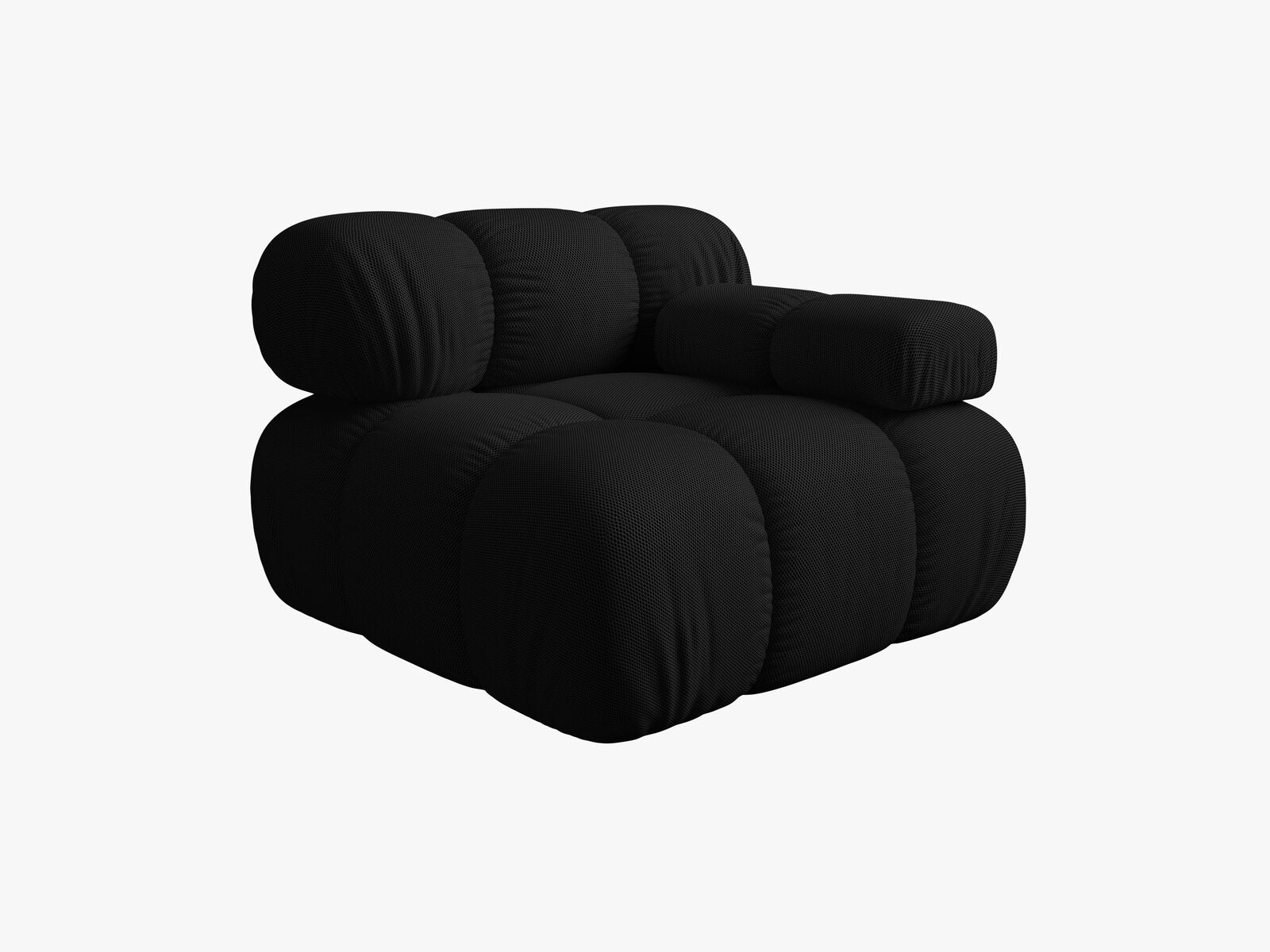 Micadoni Eckmodul Bellis Rechts 3D-Stoff Sonic Schwarz